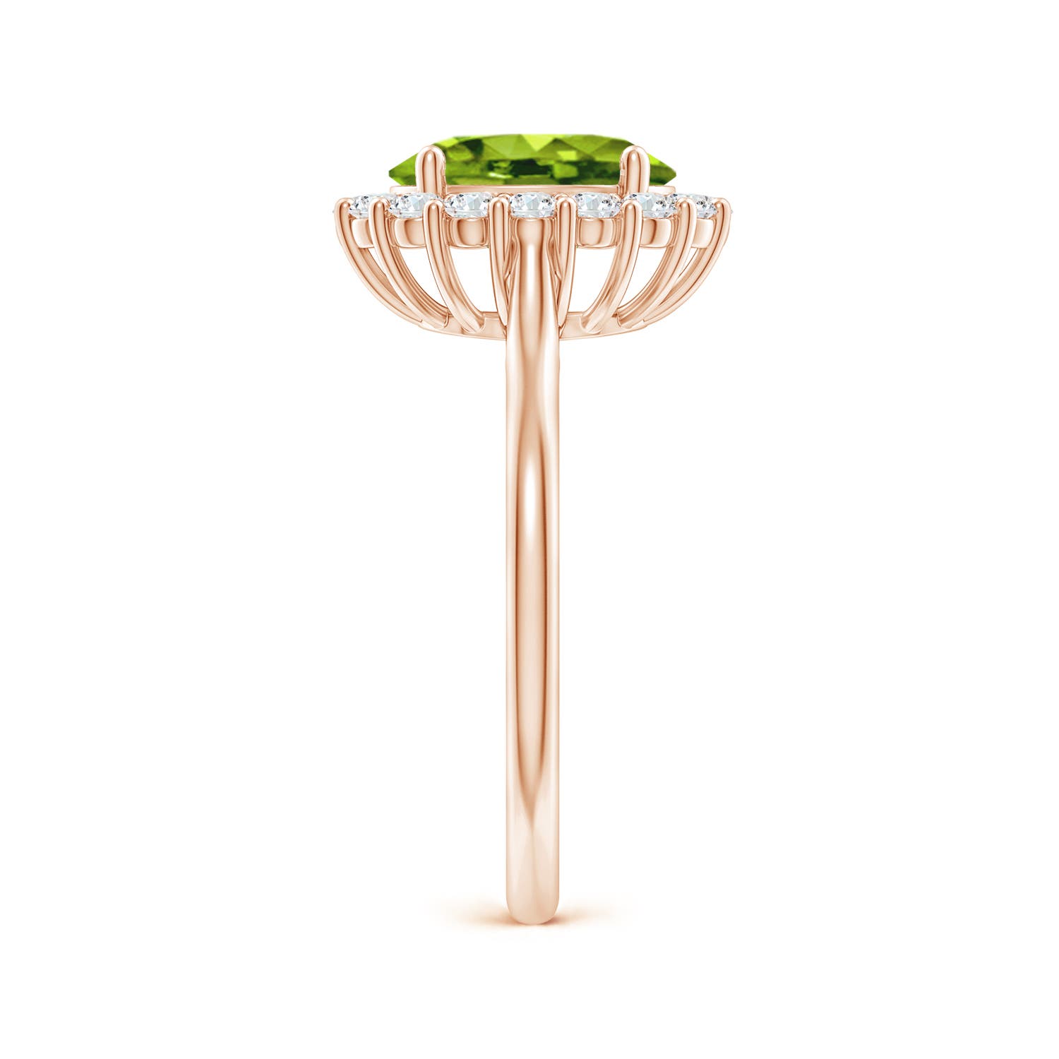 AAAA - Peridot / 2.3 CT / 14 KT Rose Gold