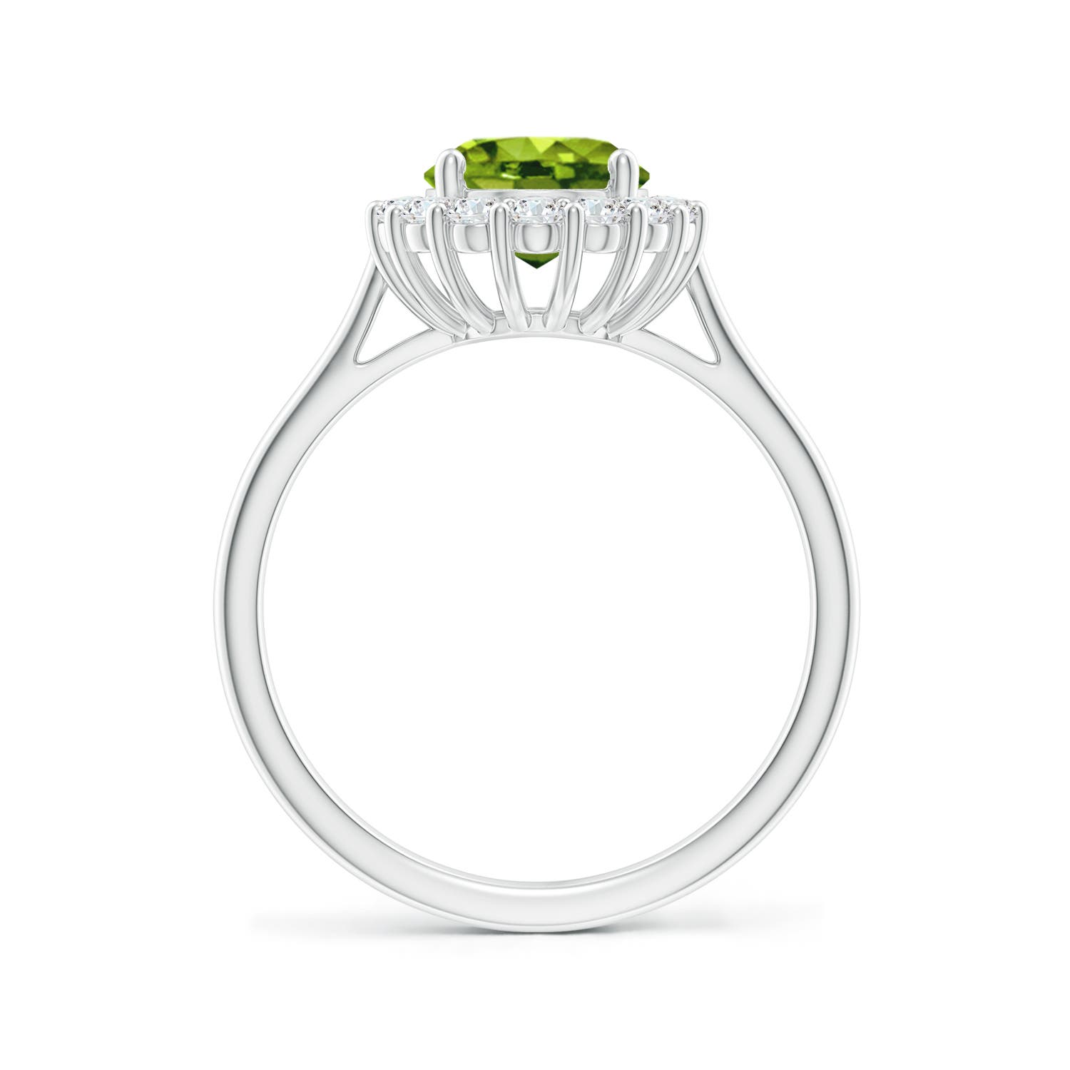 AAAA - Peridot / 2.3 CT / 14 KT White Gold