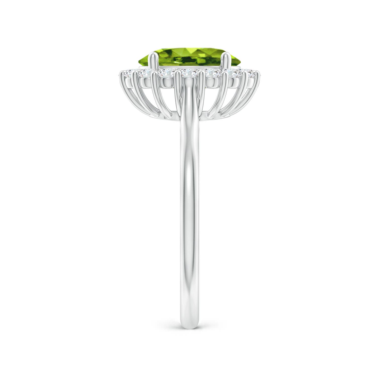 AAAA - Peridot / 2.3 CT / 14 KT White Gold