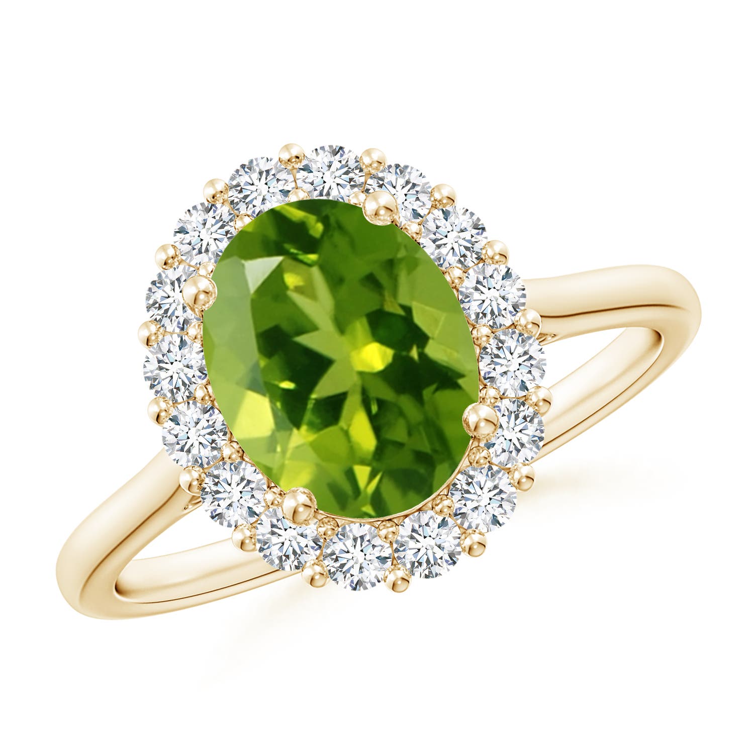 AAAA - Peridot / 2.3 CT / 14 KT Yellow Gold