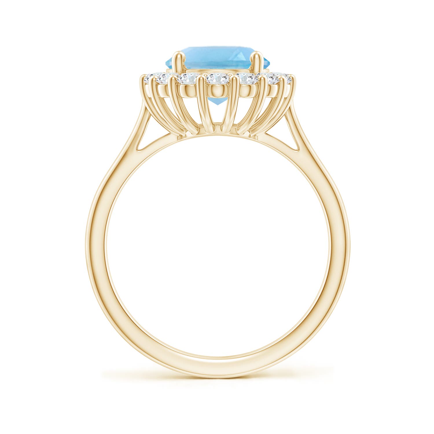 A - Swiss Blue Topaz / 3.81 CT / 14 KT Yellow Gold