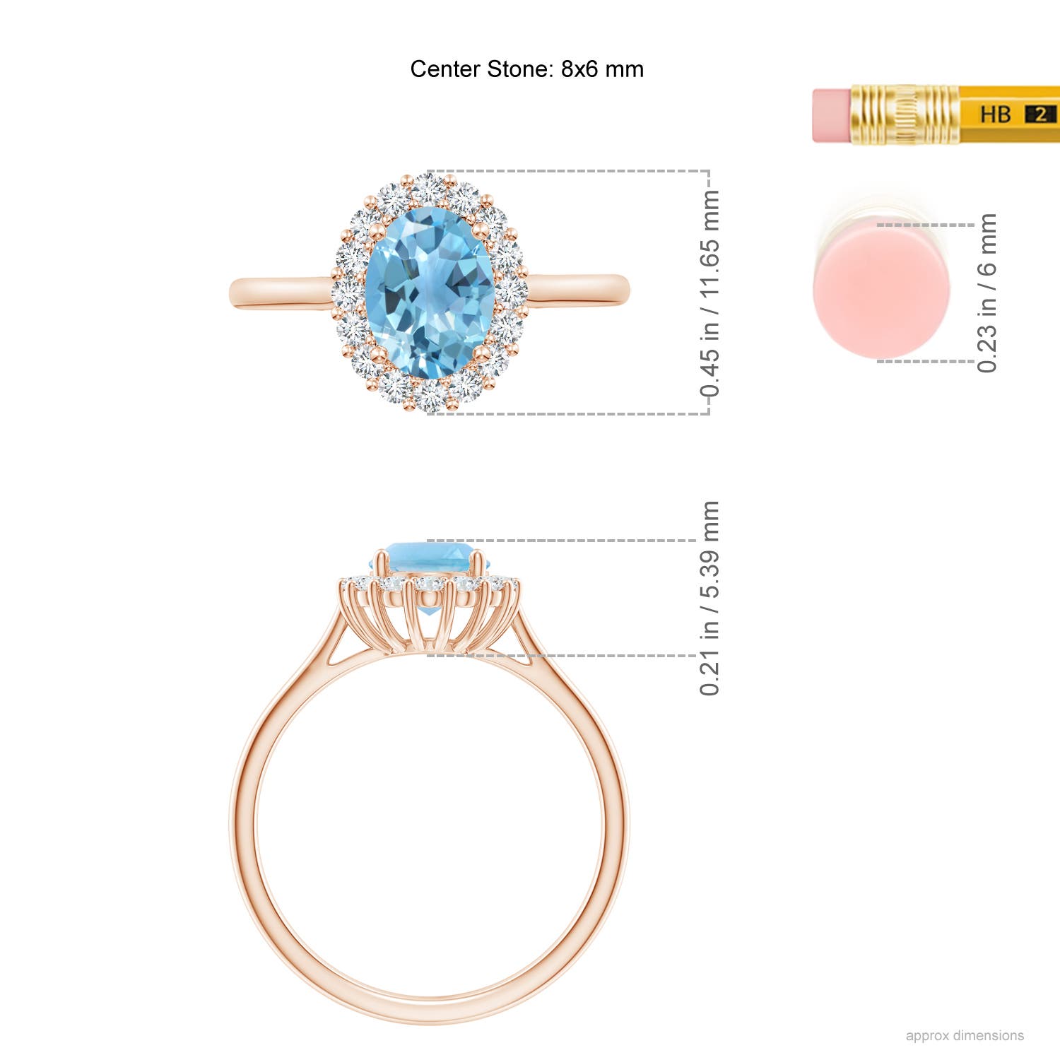 A - Swiss Blue Topaz / 1.79 CT / 14 KT Rose Gold