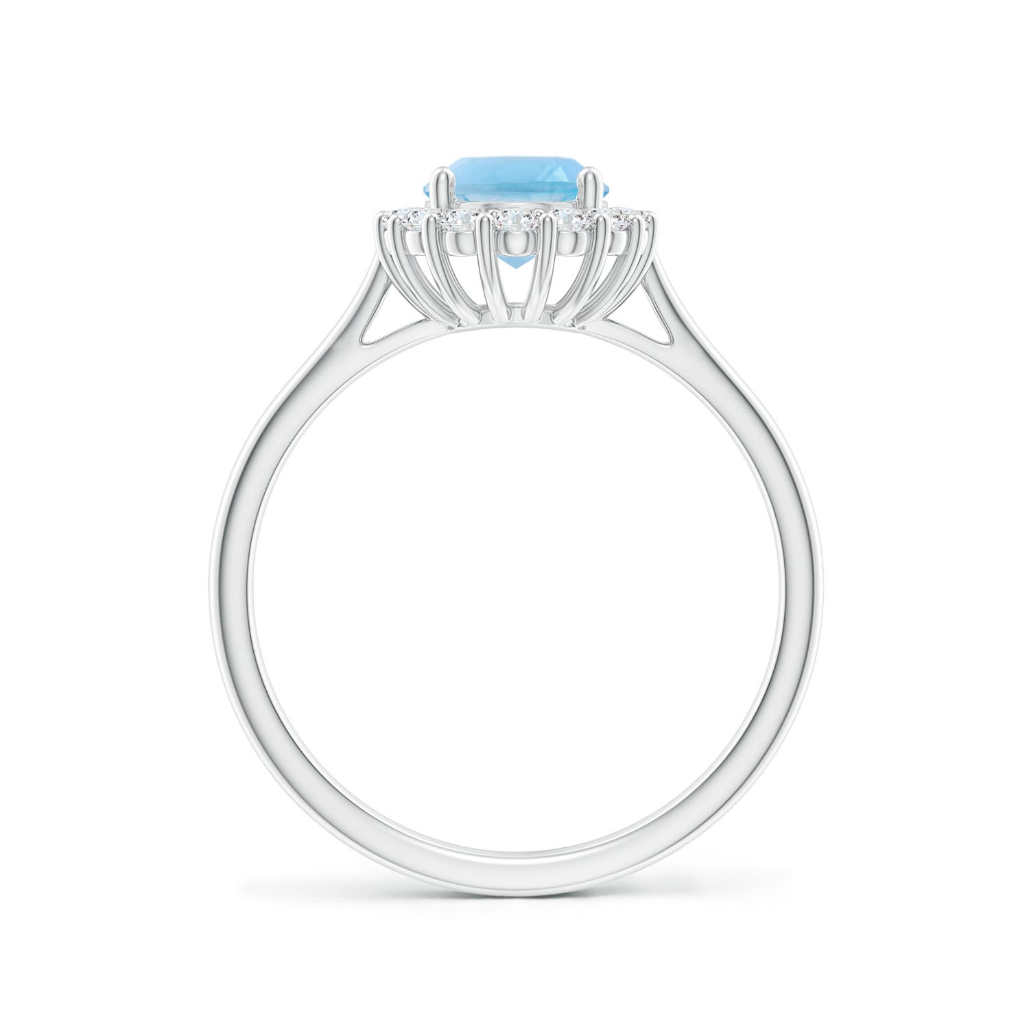 A - Swiss Blue Topaz / 1.79 CT / 14 KT White Gold