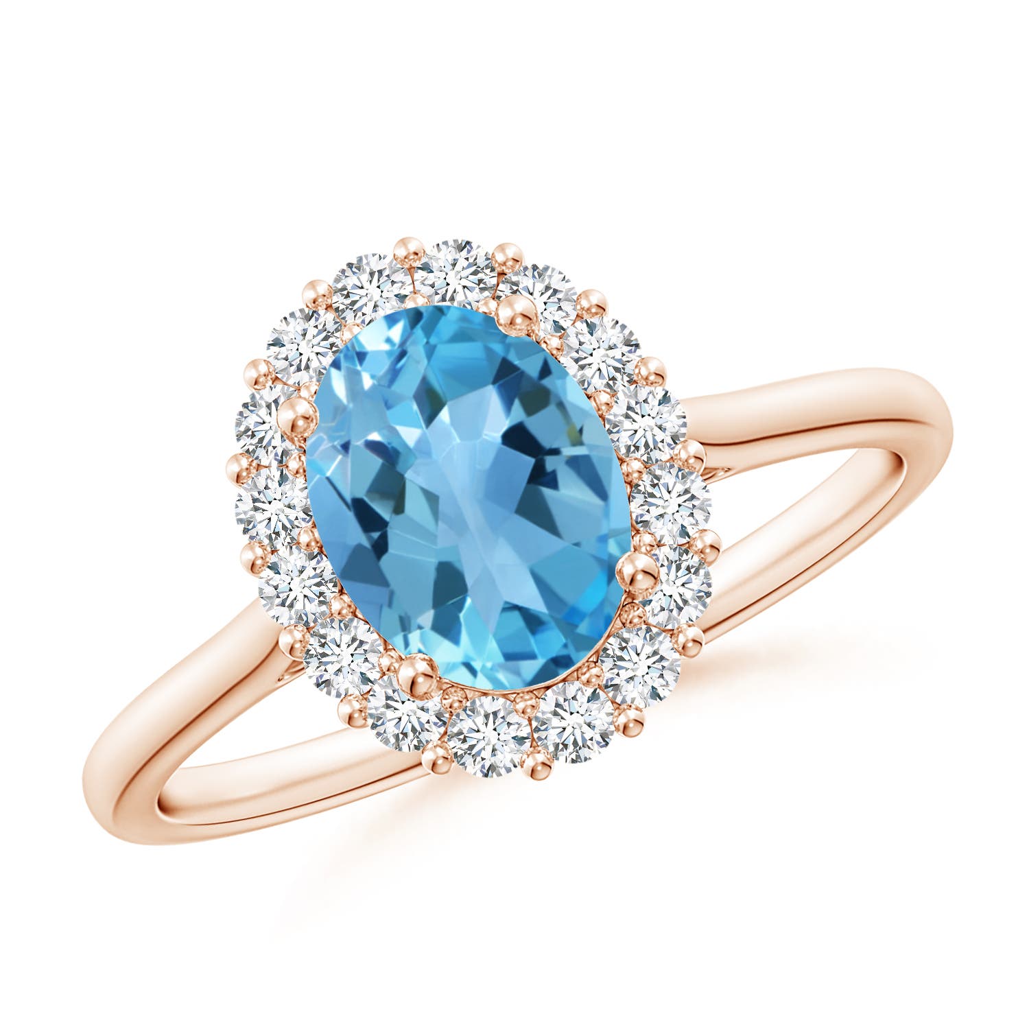 AA - Swiss Blue Topaz / 1.79 CT / 14 KT Rose Gold