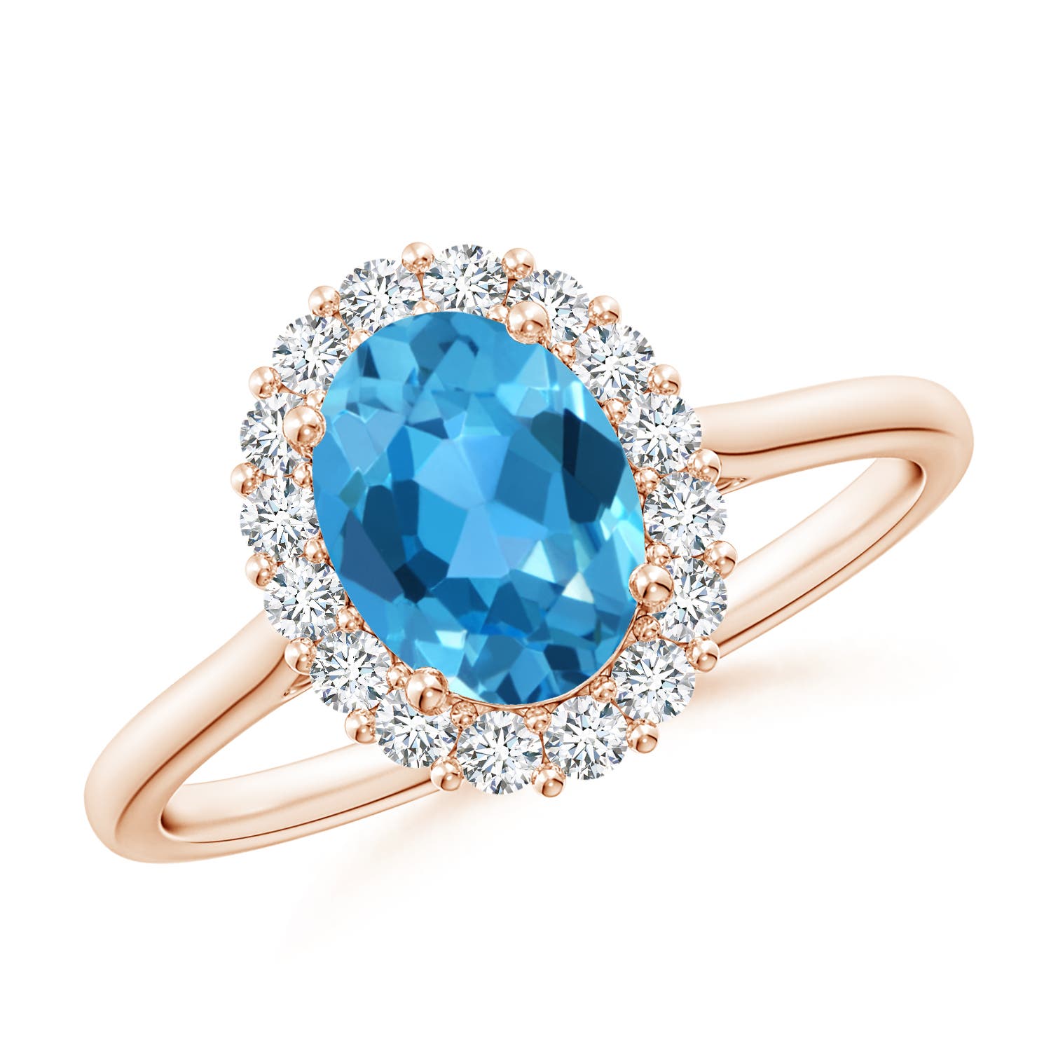 AAA - Swiss Blue Topaz / 1.79 CT / 14 KT Rose Gold