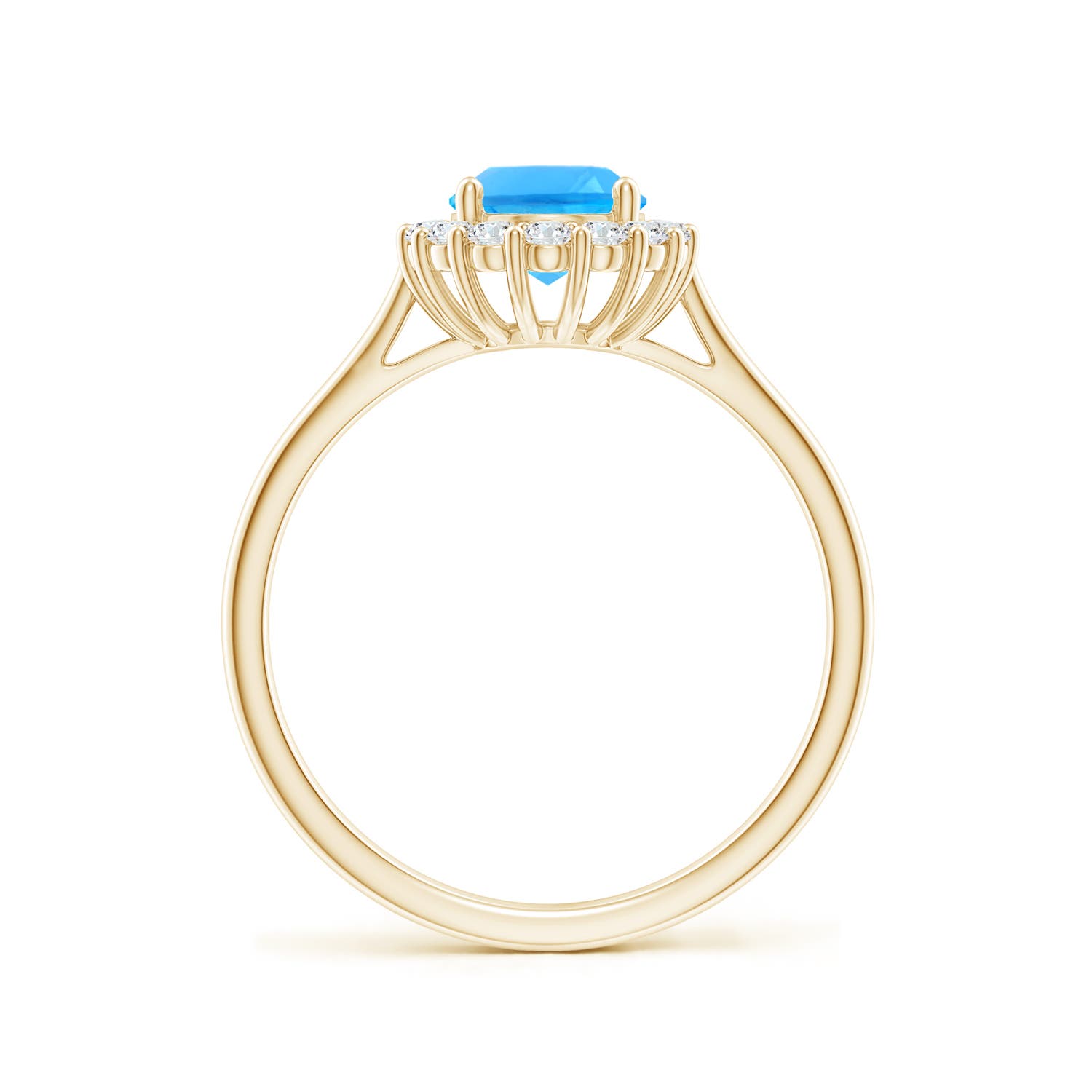 AAAA - Swiss Blue Topaz / 1.79 CT / 14 KT Yellow Gold