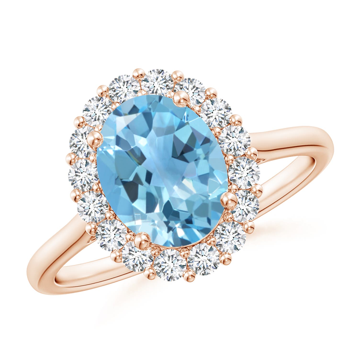 A - Swiss Blue Topaz / 2.65 CT / 14 KT Rose Gold