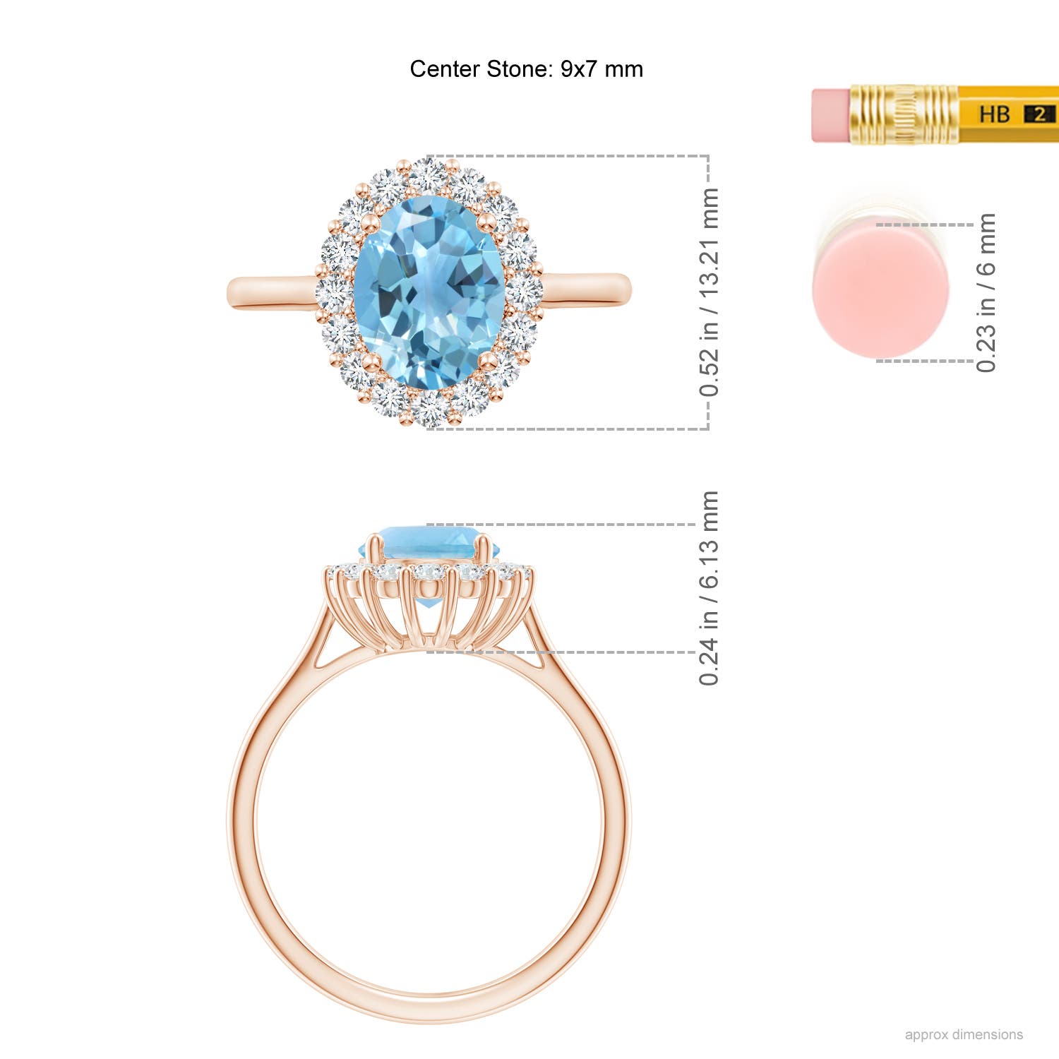 A - Swiss Blue Topaz / 2.65 CT / 14 KT Rose Gold