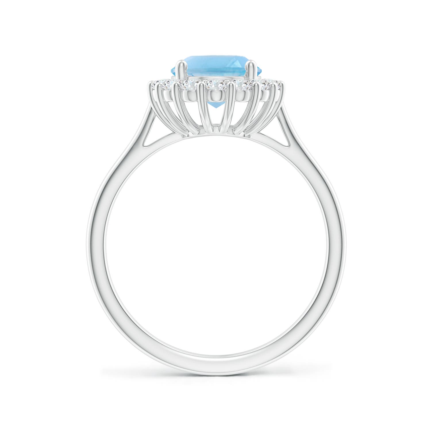 A - Swiss Blue Topaz / 2.65 CT / 14 KT White Gold