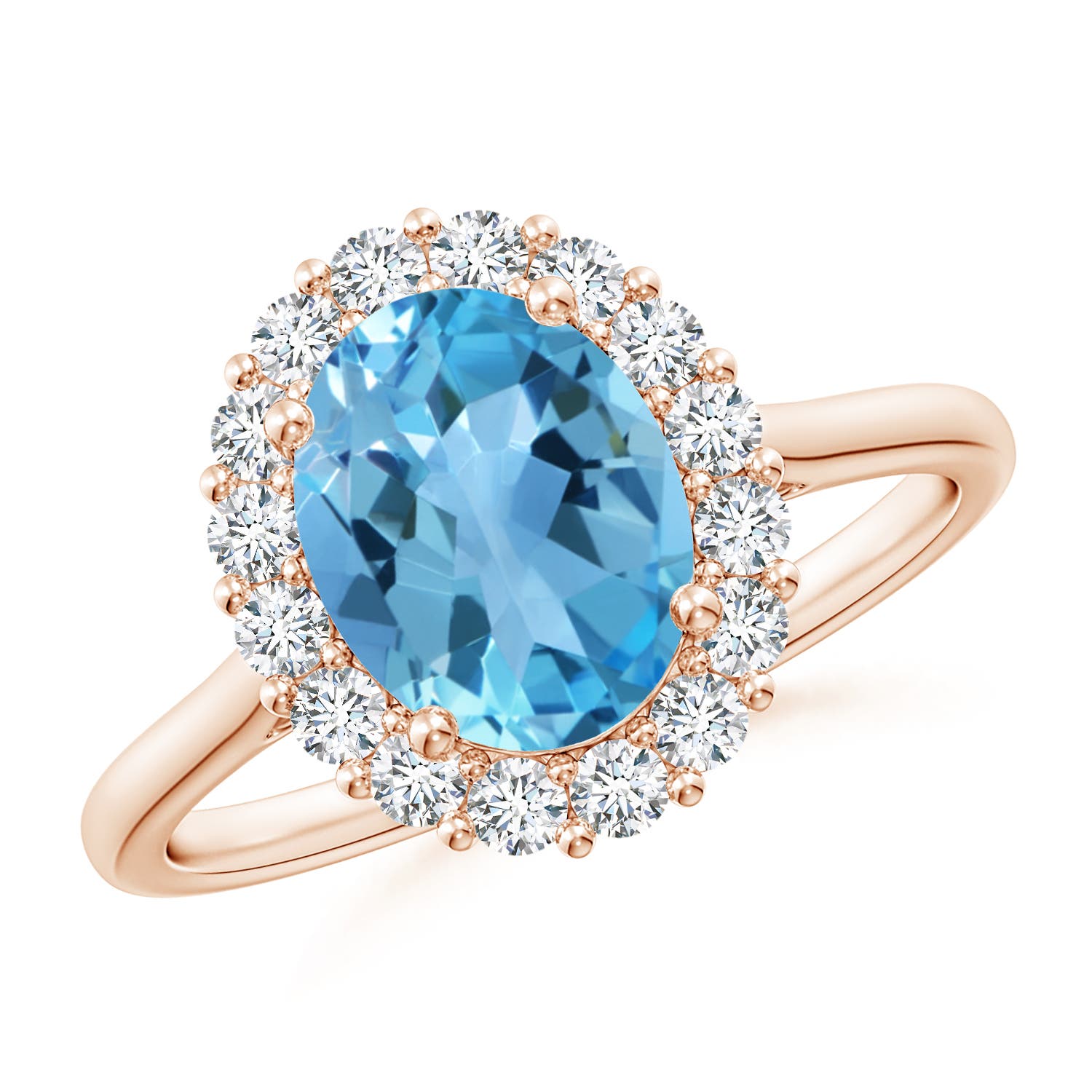 AA - Swiss Blue Topaz / 2.65 CT / 14 KT Rose Gold