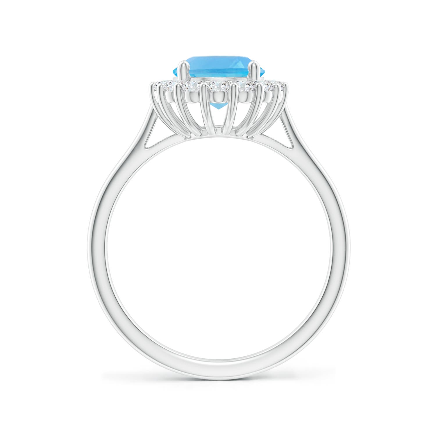 AA - Swiss Blue Topaz / 2.65 CT / 14 KT White Gold