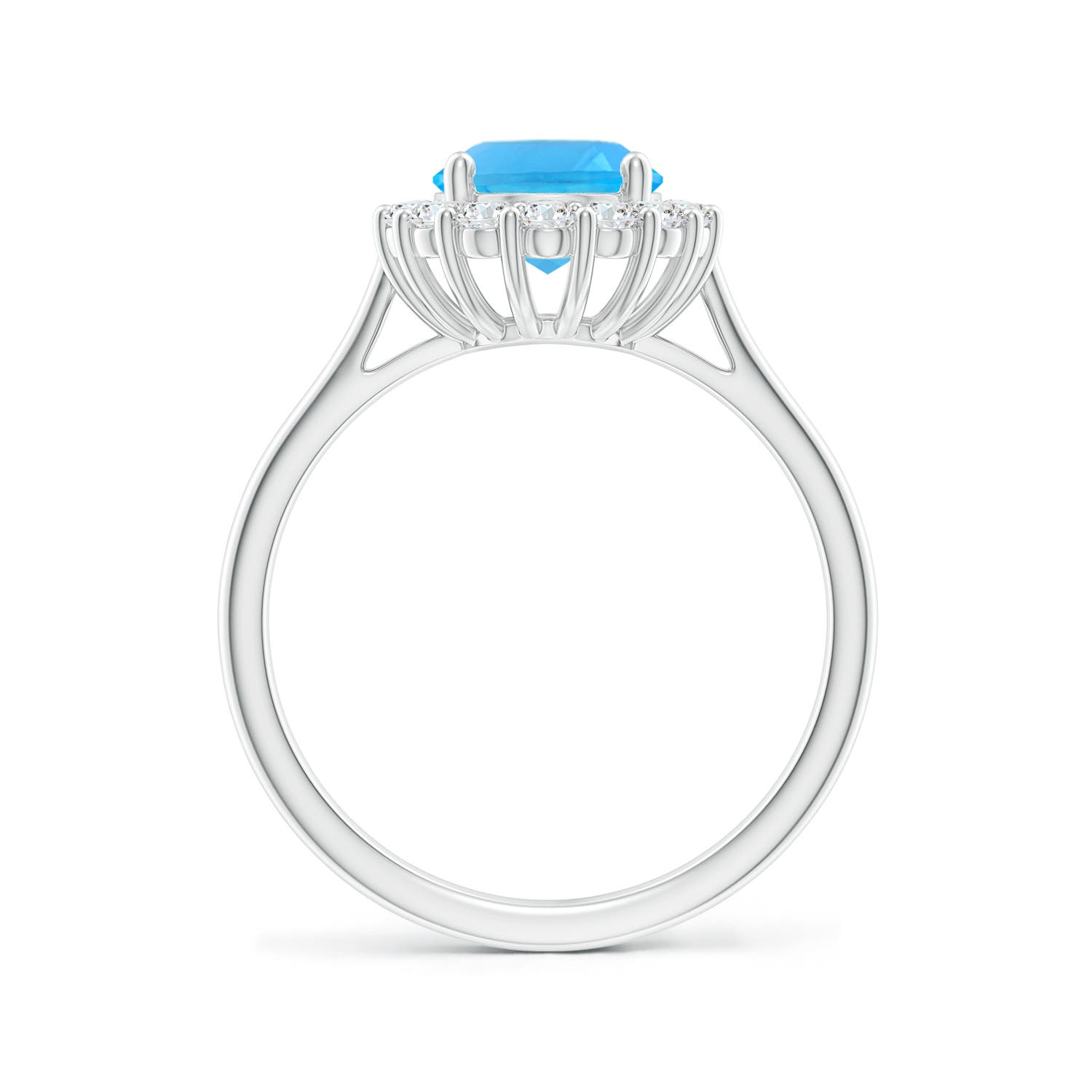 AAA - Swiss Blue Topaz / 2.65 CT / 14 KT White Gold