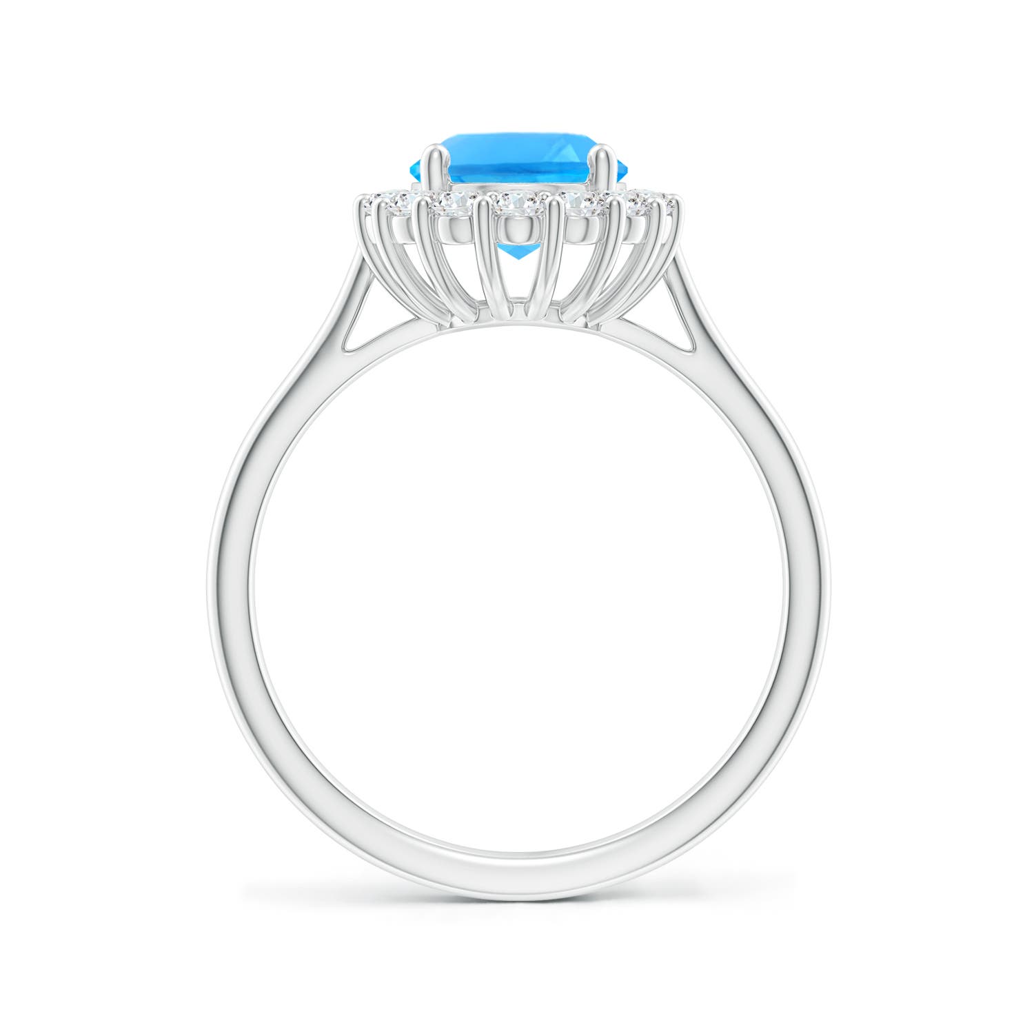 AAAA - Swiss Blue Topaz / 2.65 CT / 14 KT White Gold