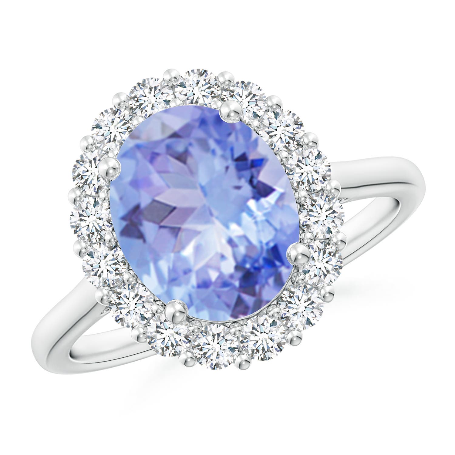 A - Tanzanite / 3.46 CT / 14 KT White Gold