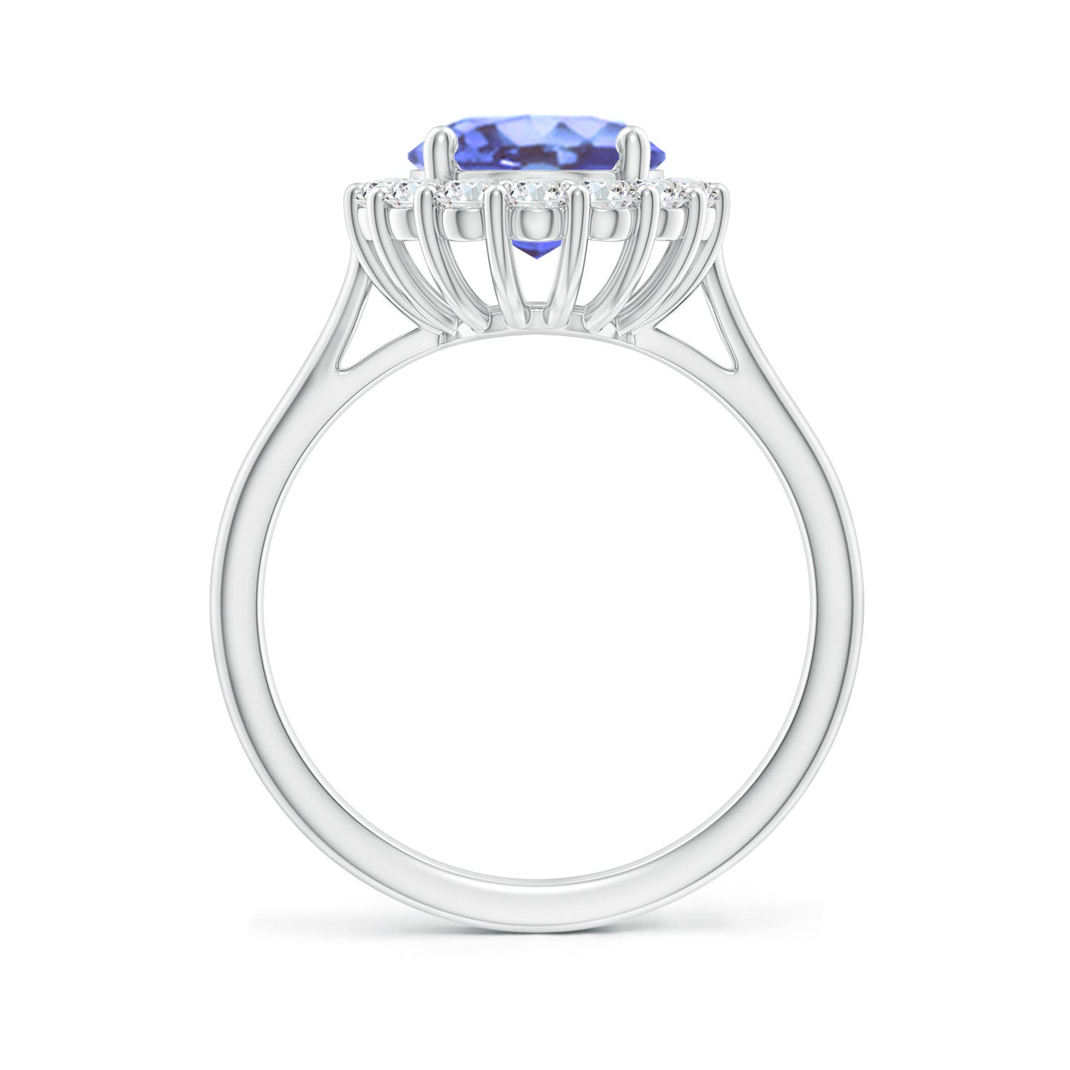 A - Tanzanite / 3.46 CT / 14 KT White Gold