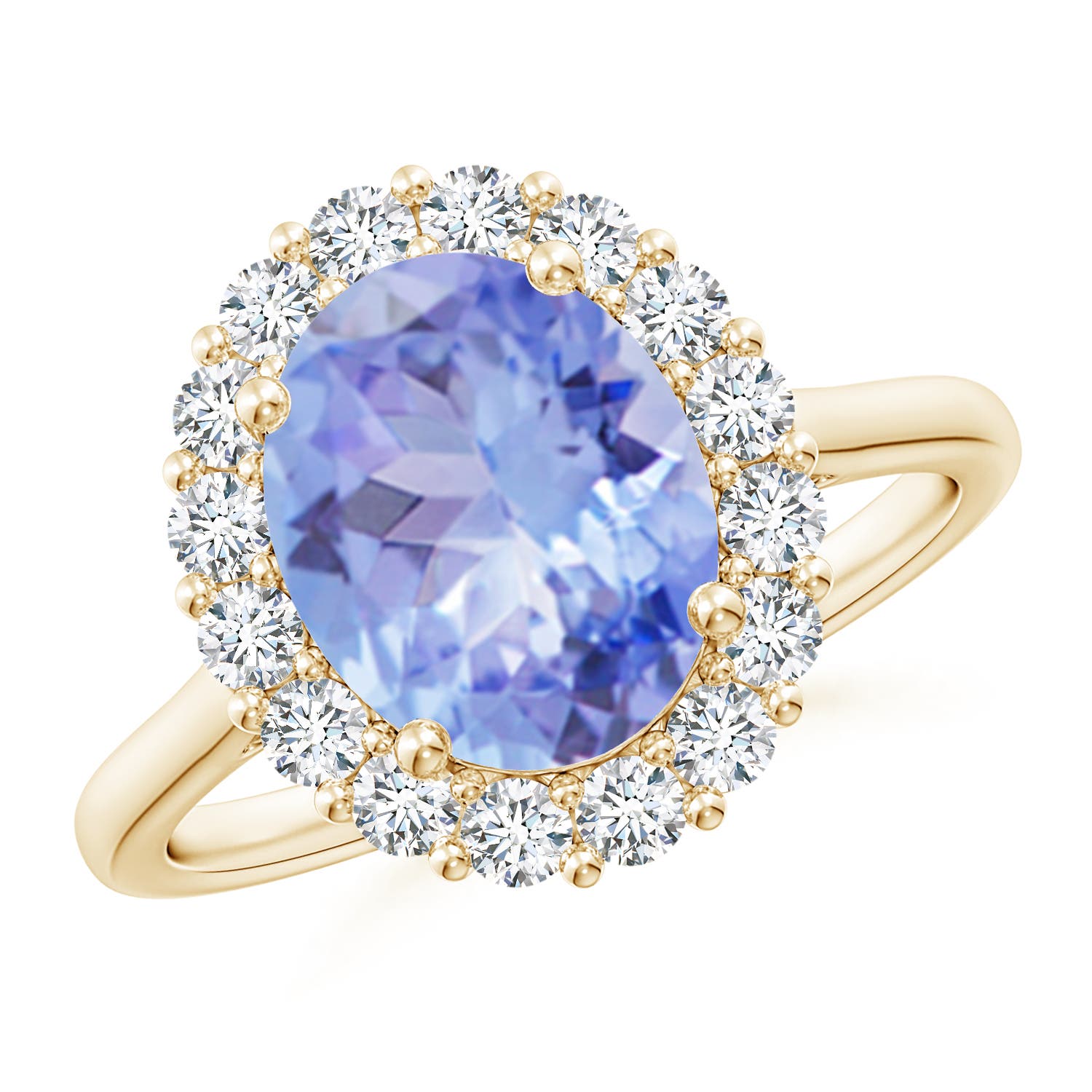 A - Tanzanite / 3.46 CT / 14 KT Yellow Gold