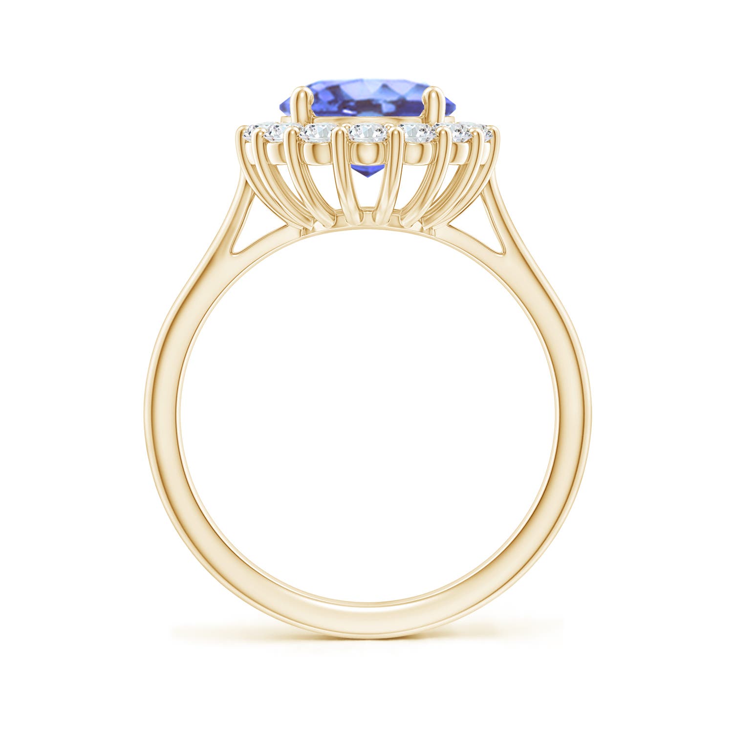 A - Tanzanite / 3.46 CT / 14 KT Yellow Gold