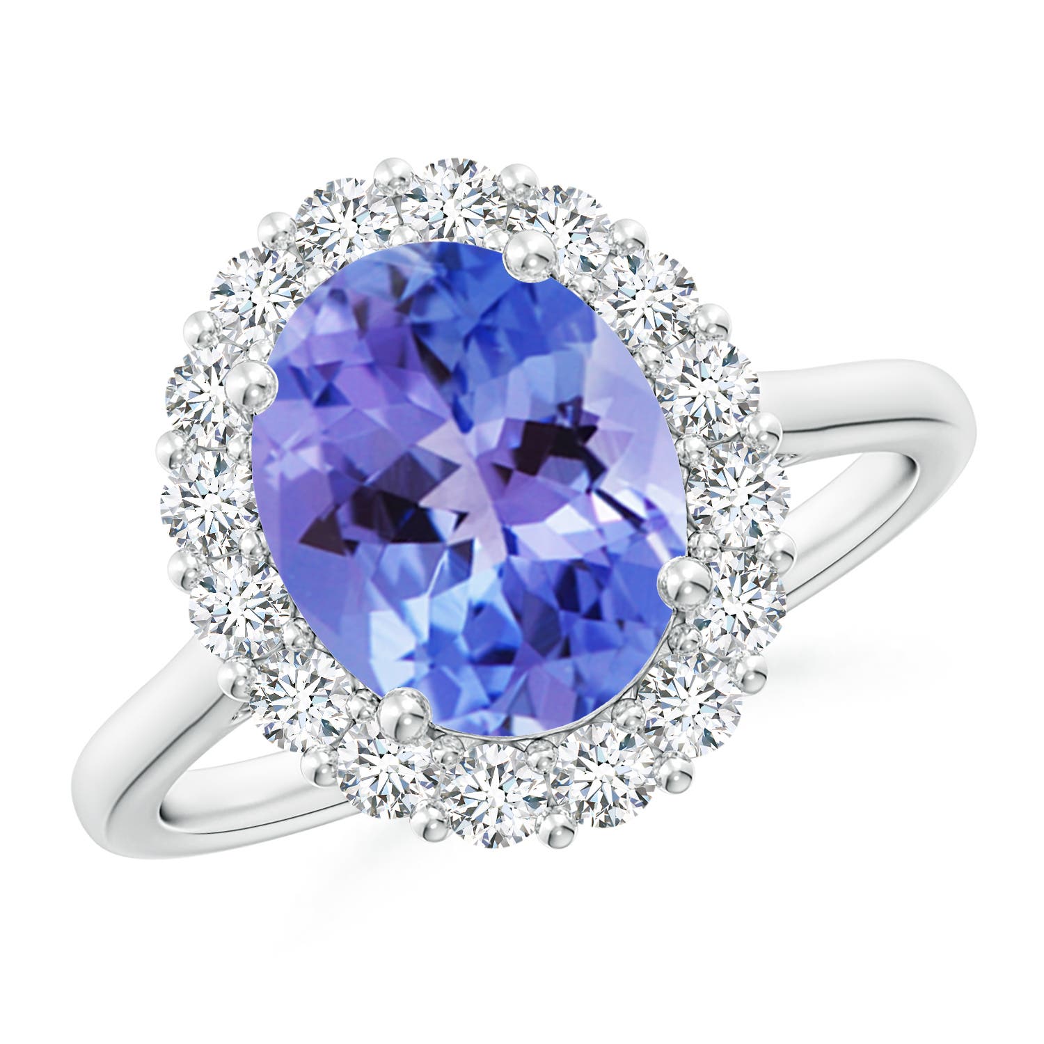 AA - Tanzanite / 3.46 CT / 14 KT White Gold