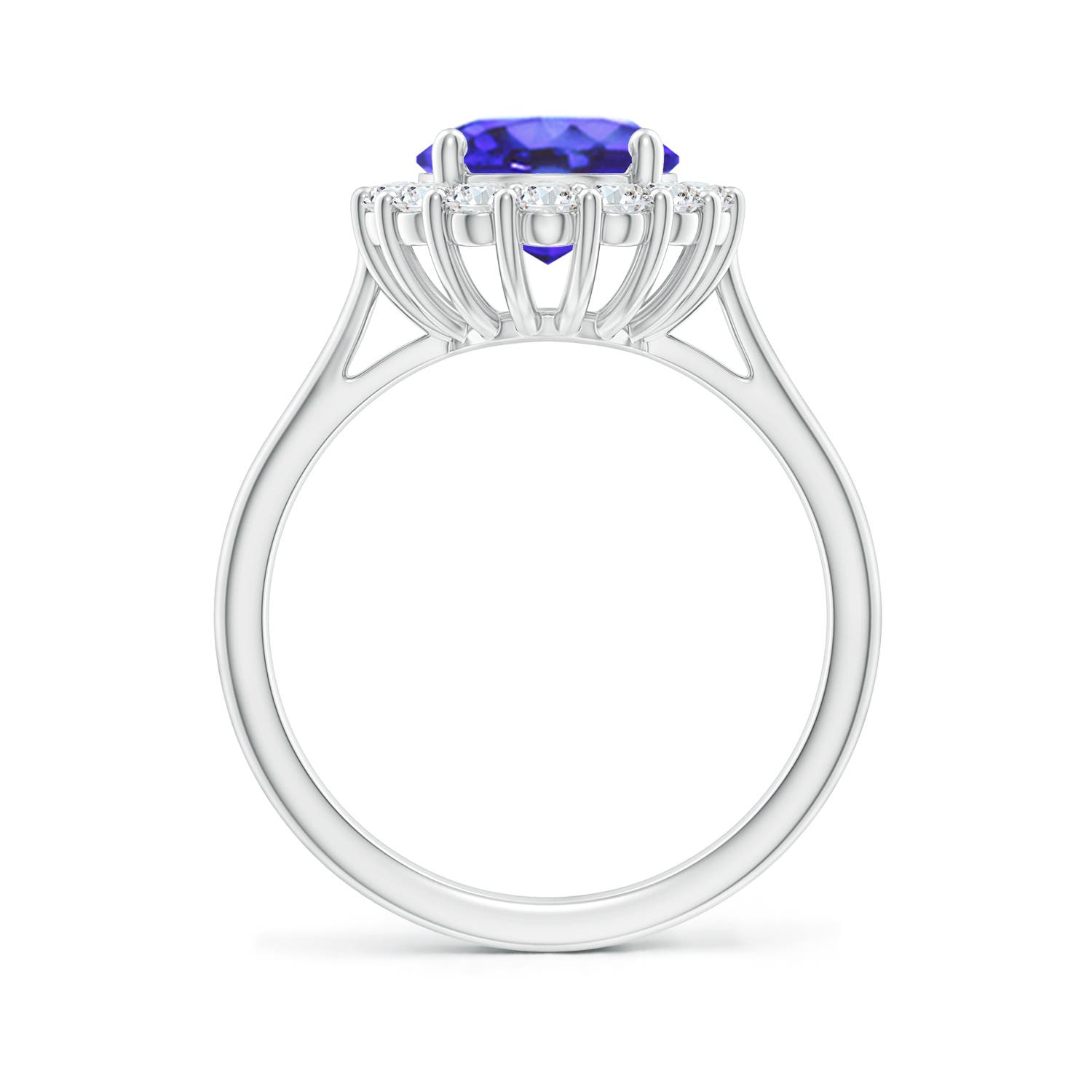 AA - Tanzanite / 3.46 CT / 14 KT White Gold