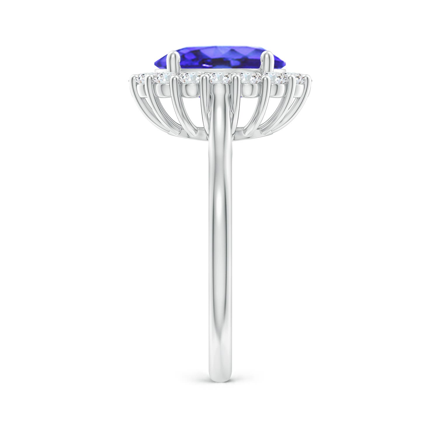 AA - Tanzanite / 3.46 CT / 14 KT White Gold