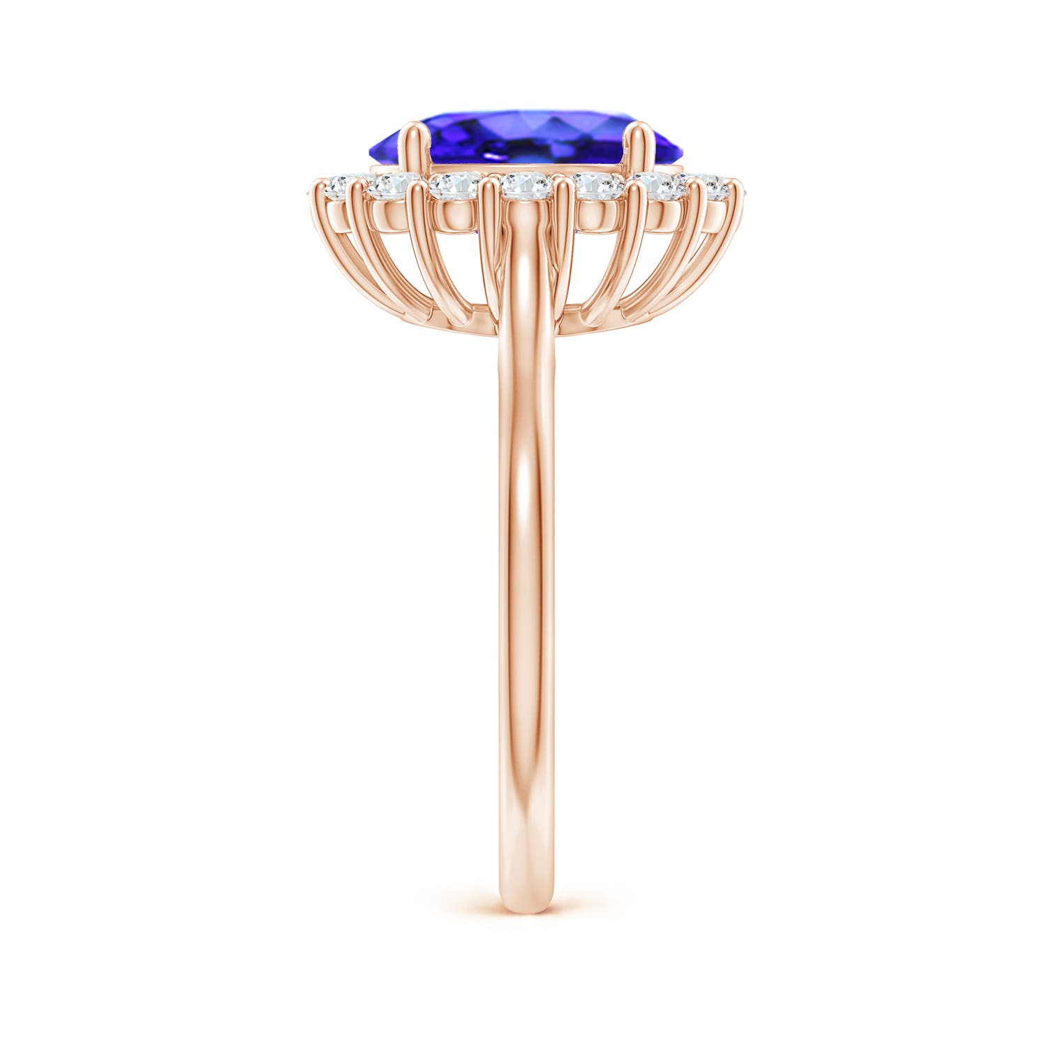 AAA - Tanzanite / 3.46 CT / 14 KT Rose Gold