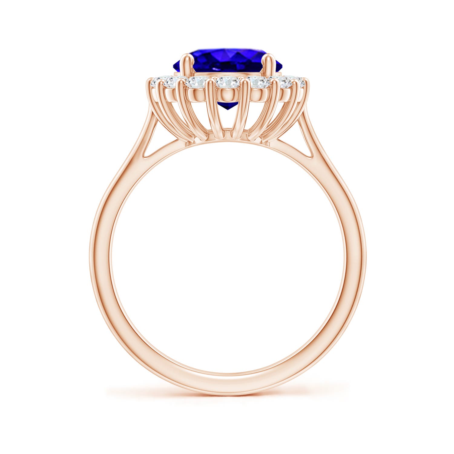 AAAA - Tanzanite / 3.46 CT / 14 KT Rose Gold