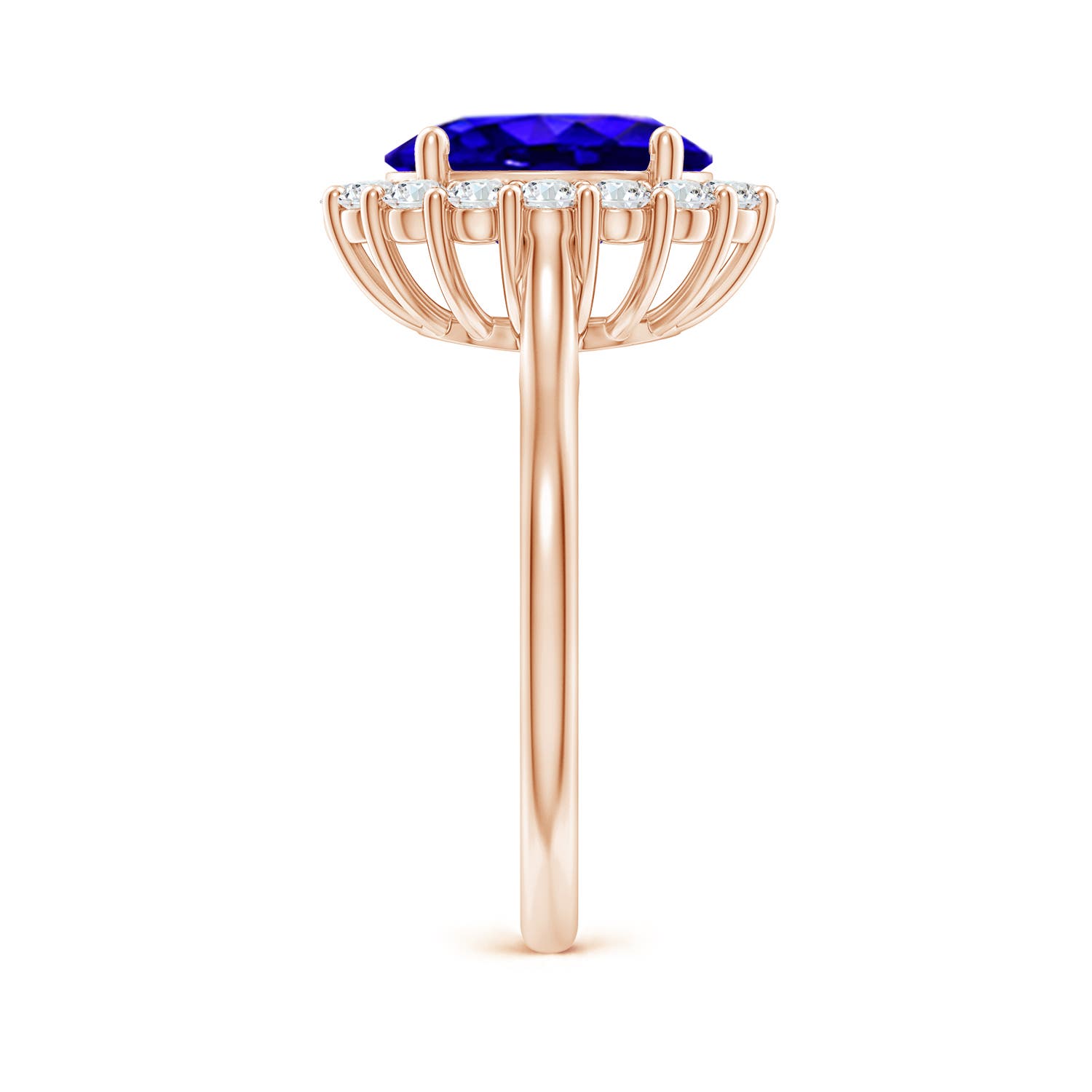 AAAA - Tanzanite / 3.46 CT / 14 KT Rose Gold