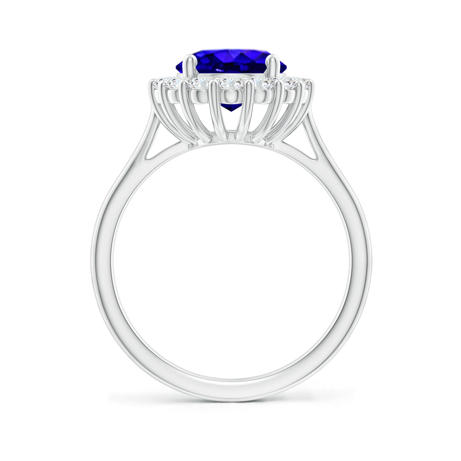 AAAA - Tanzanite / 3.46 CT / 14 KT White Gold