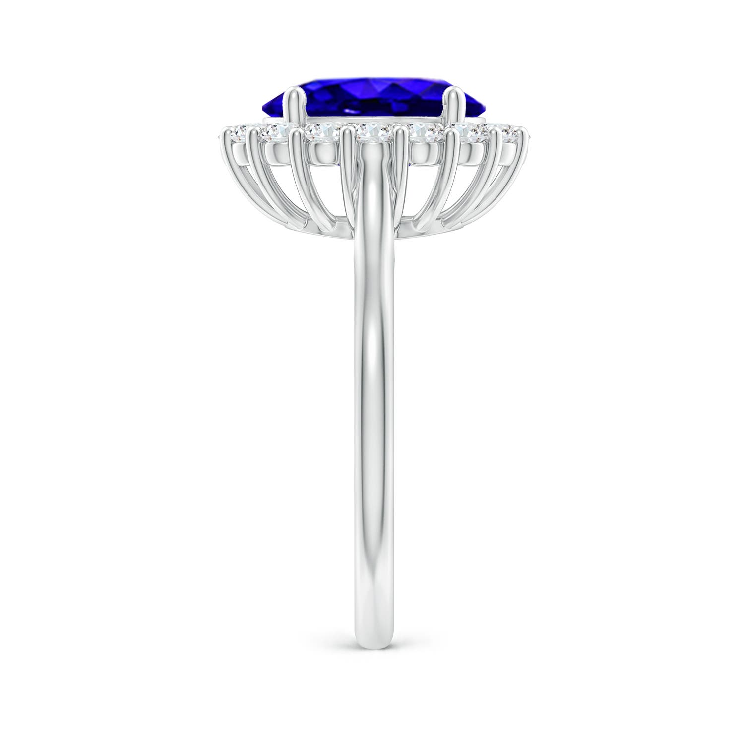 AAAA - Tanzanite / 3.46 CT / 14 KT White Gold