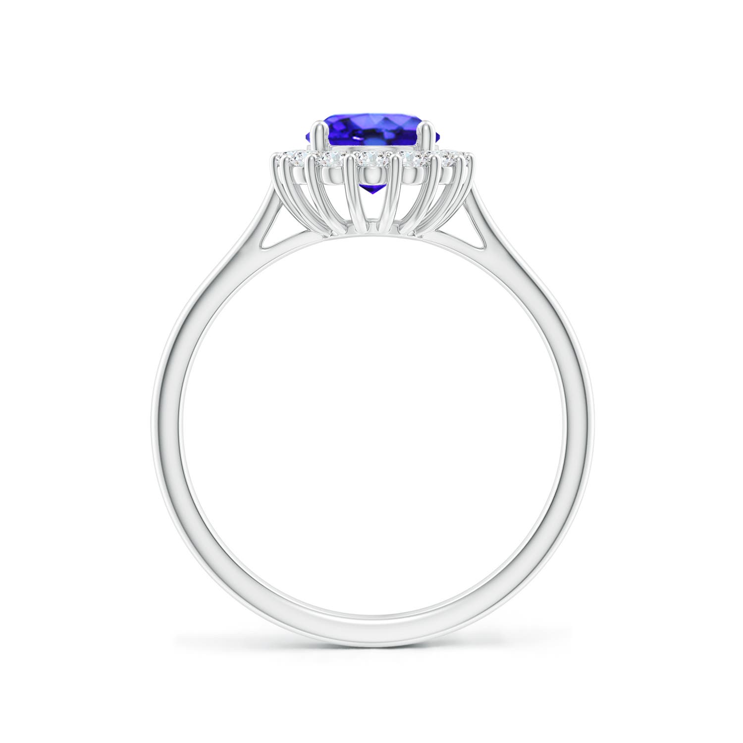 AAA - Tanzanite / 1.54 CT / 14 KT White Gold