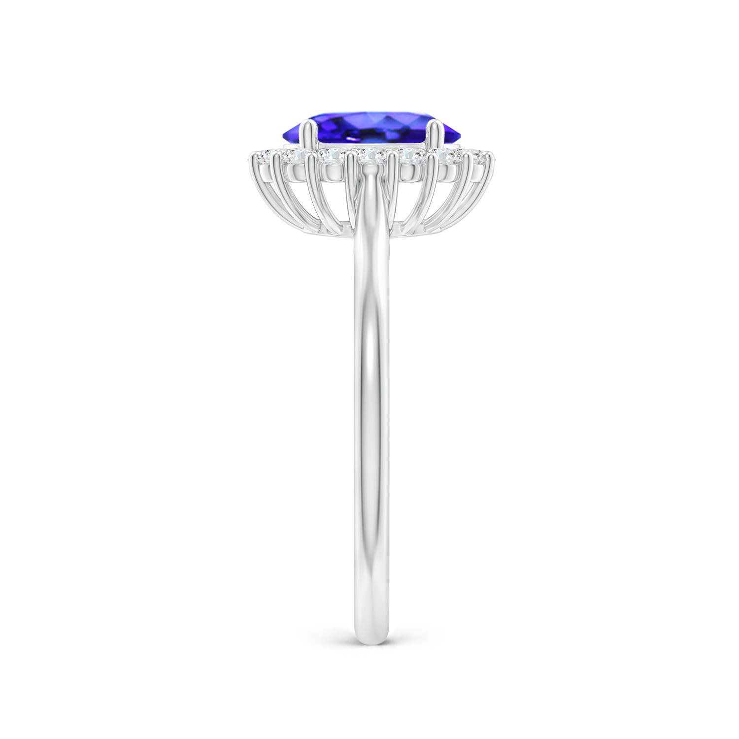 AAA - Tanzanite / 1.54 CT / 14 KT White Gold