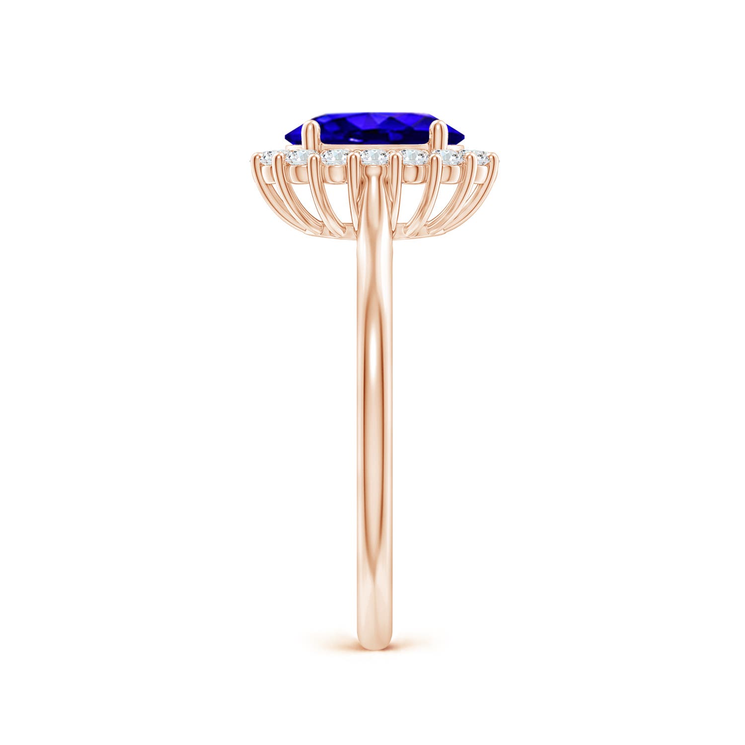 AAAA - Tanzanite / 1.54 CT / 14 KT Rose Gold