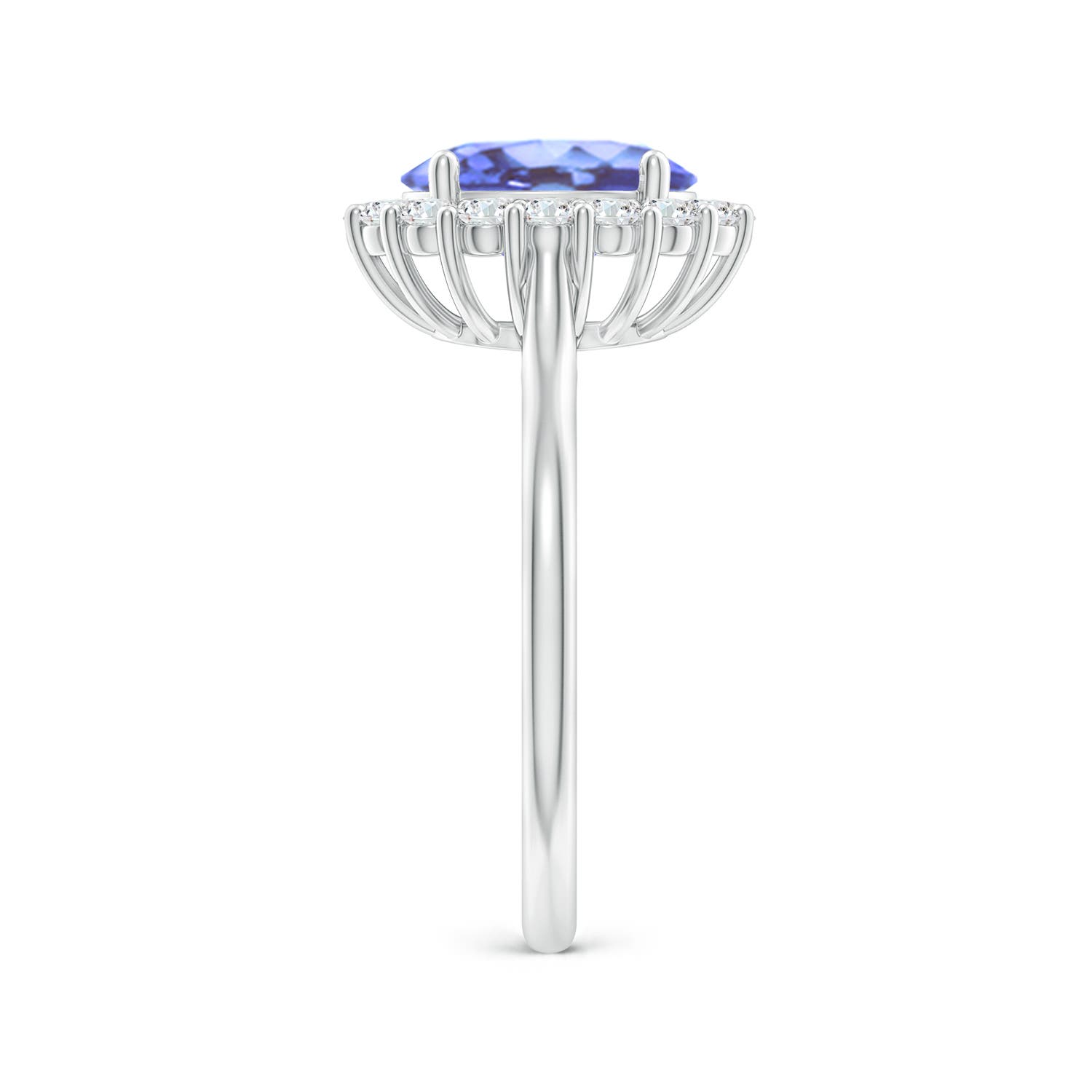 A - Tanzanite / 2.3 CT / 14 KT White Gold