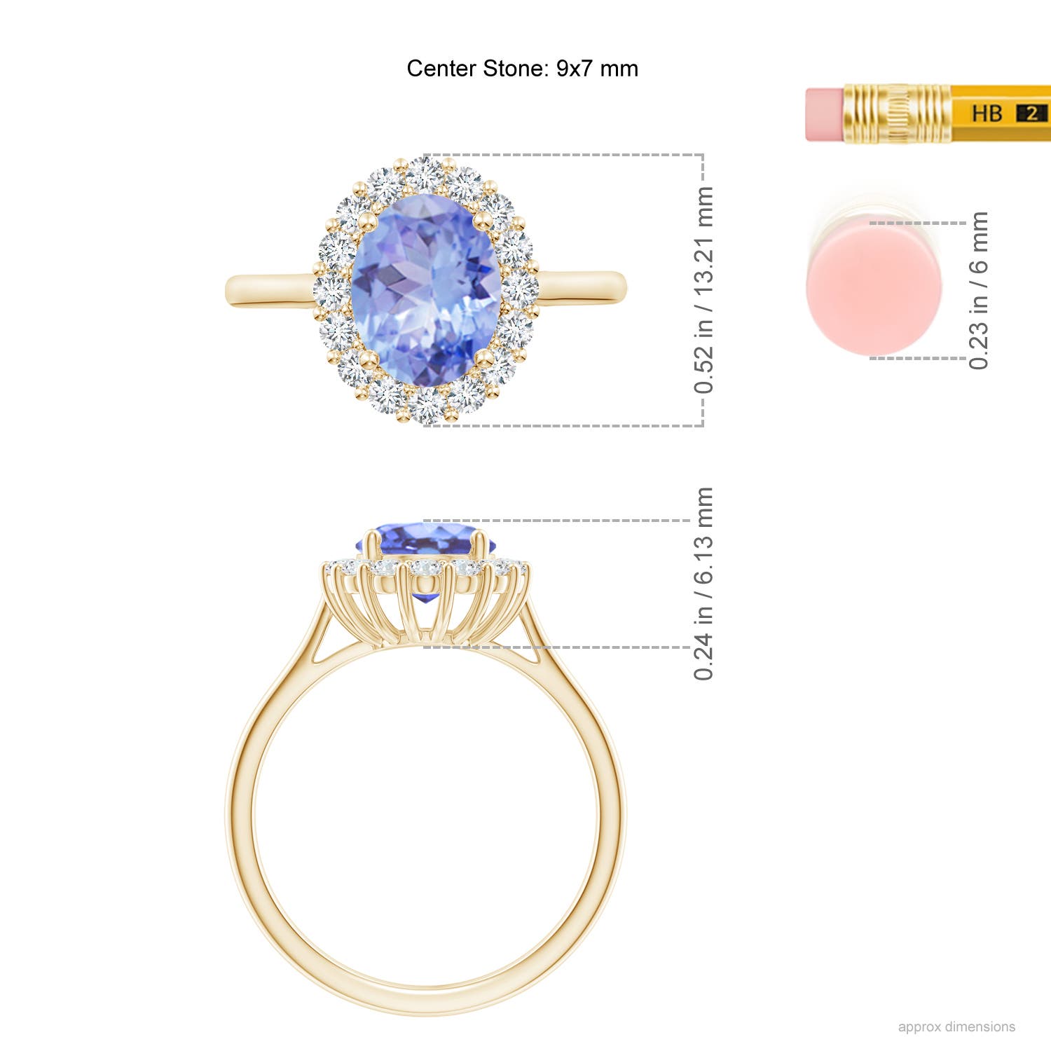 A - Tanzanite / 2.3 CT / 14 KT Yellow Gold