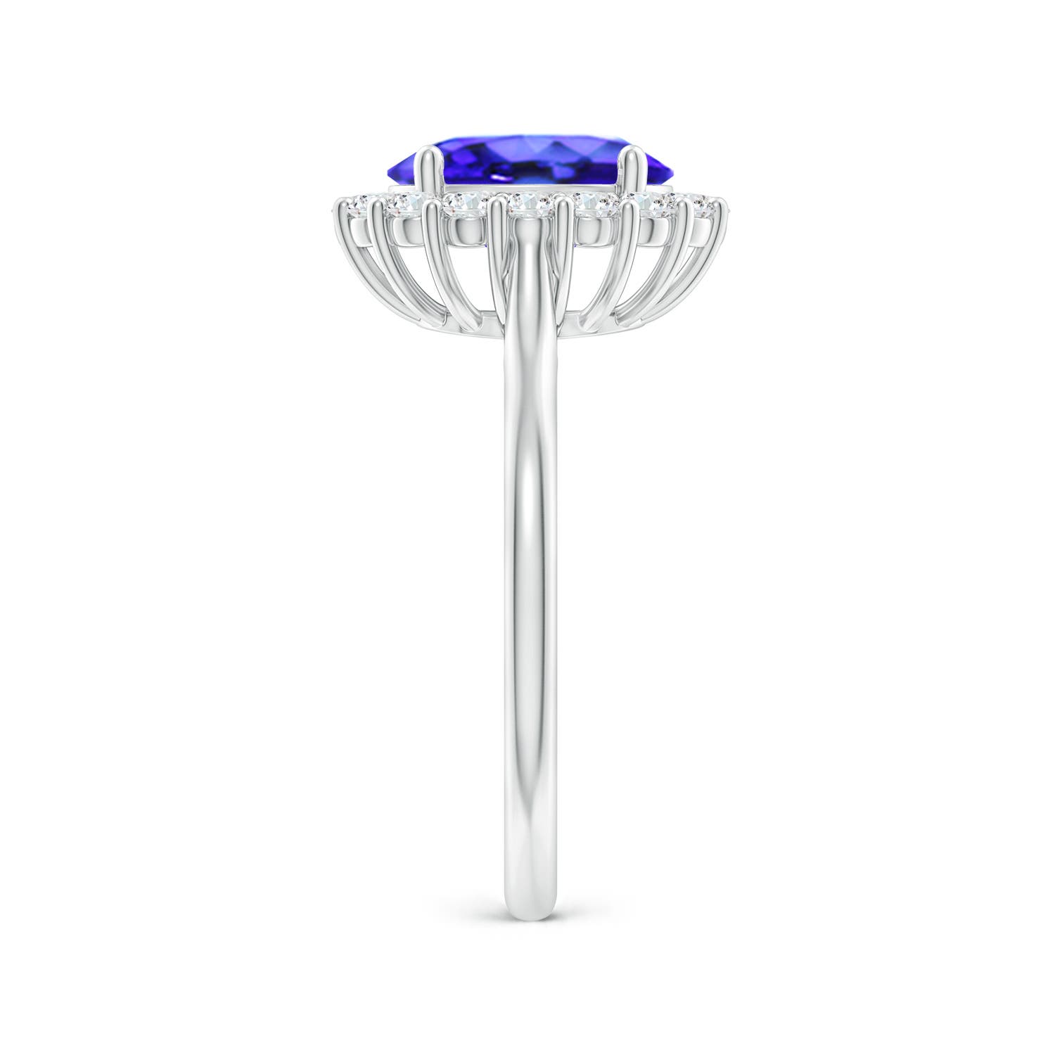 AAA - Tanzanite / 2.3 CT / 14 KT White Gold