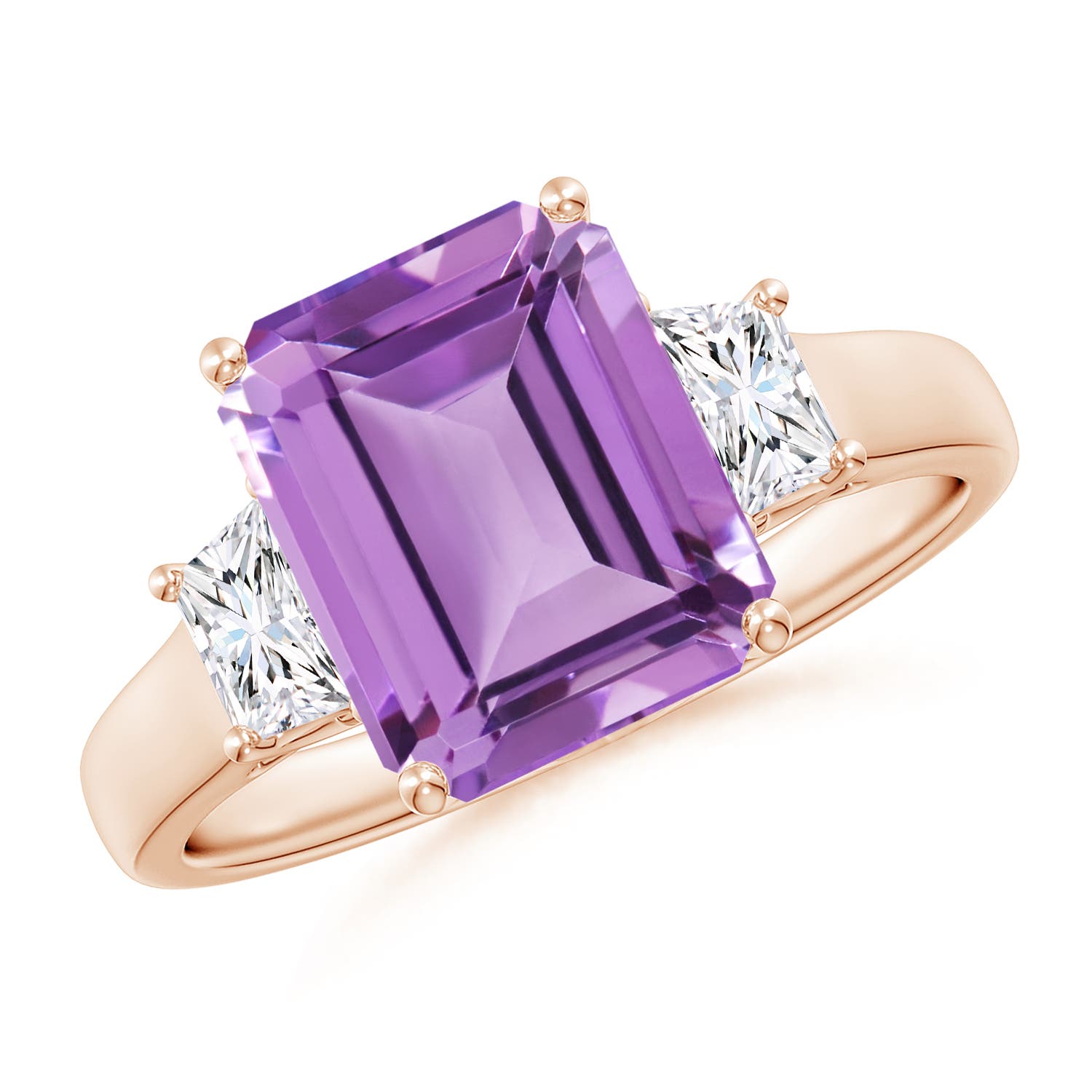 A- Amethyst / 3.22 CT / 14 KT Rose Gold