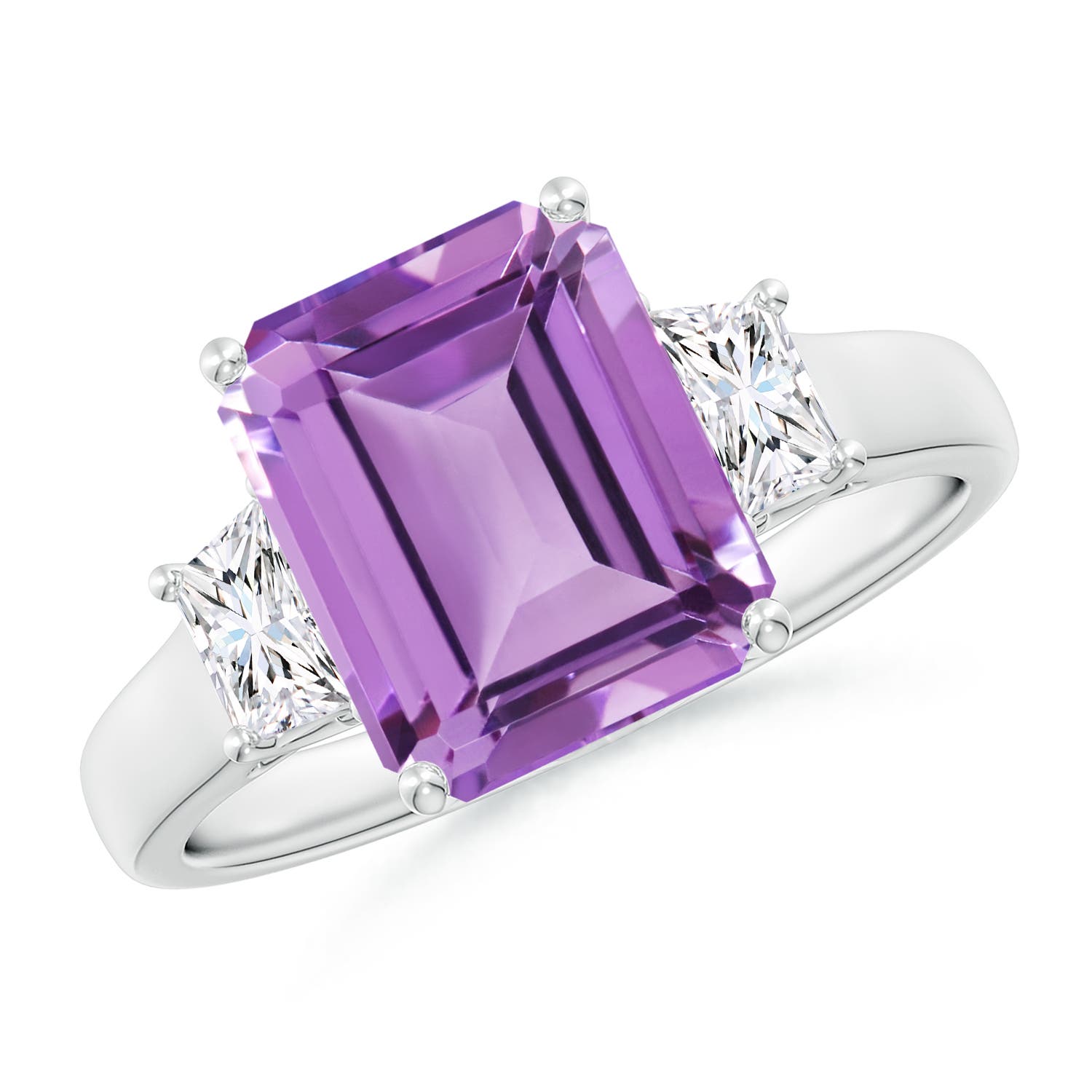 A- Amethyst / 3.22 CT / 14 KT White Gold