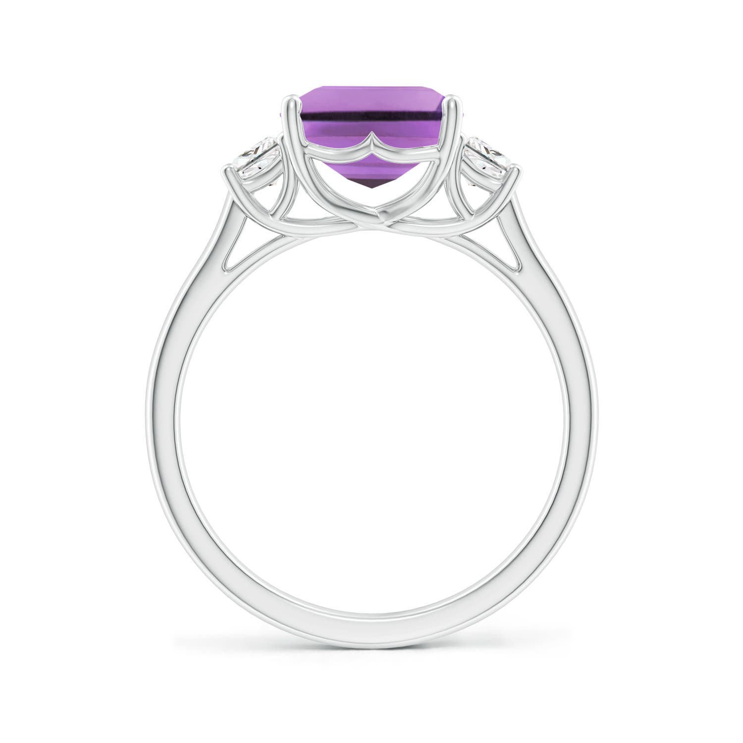 A- Amethyst / 3.22 CT / 14 KT White Gold