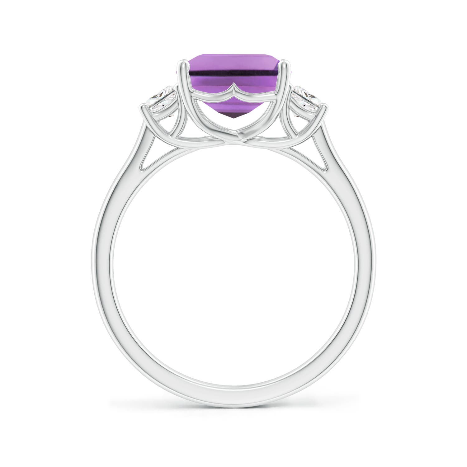 A - Amethyst / 3.22 CT / 14 KT White Gold