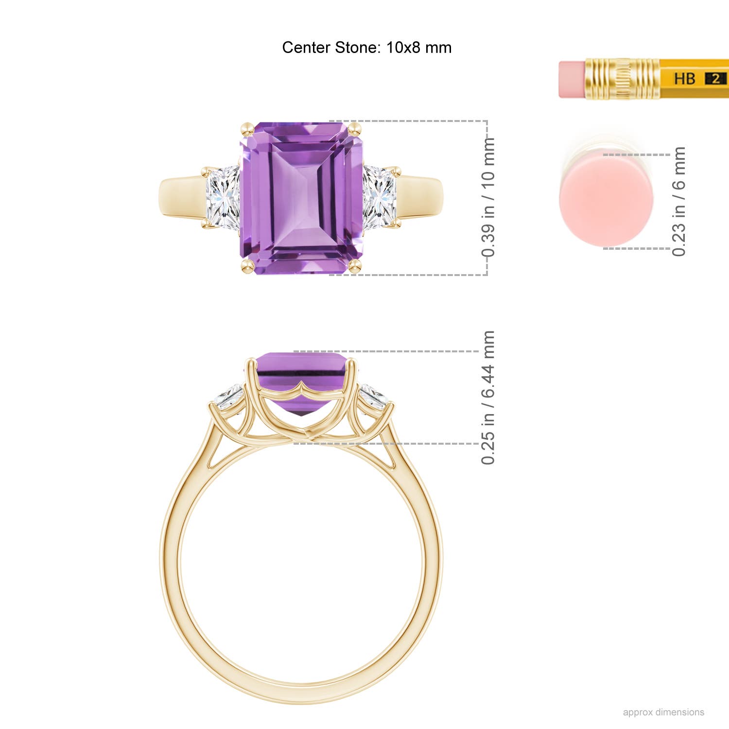 A- Amethyst / 3.22 CT / 14 KT Yellow Gold