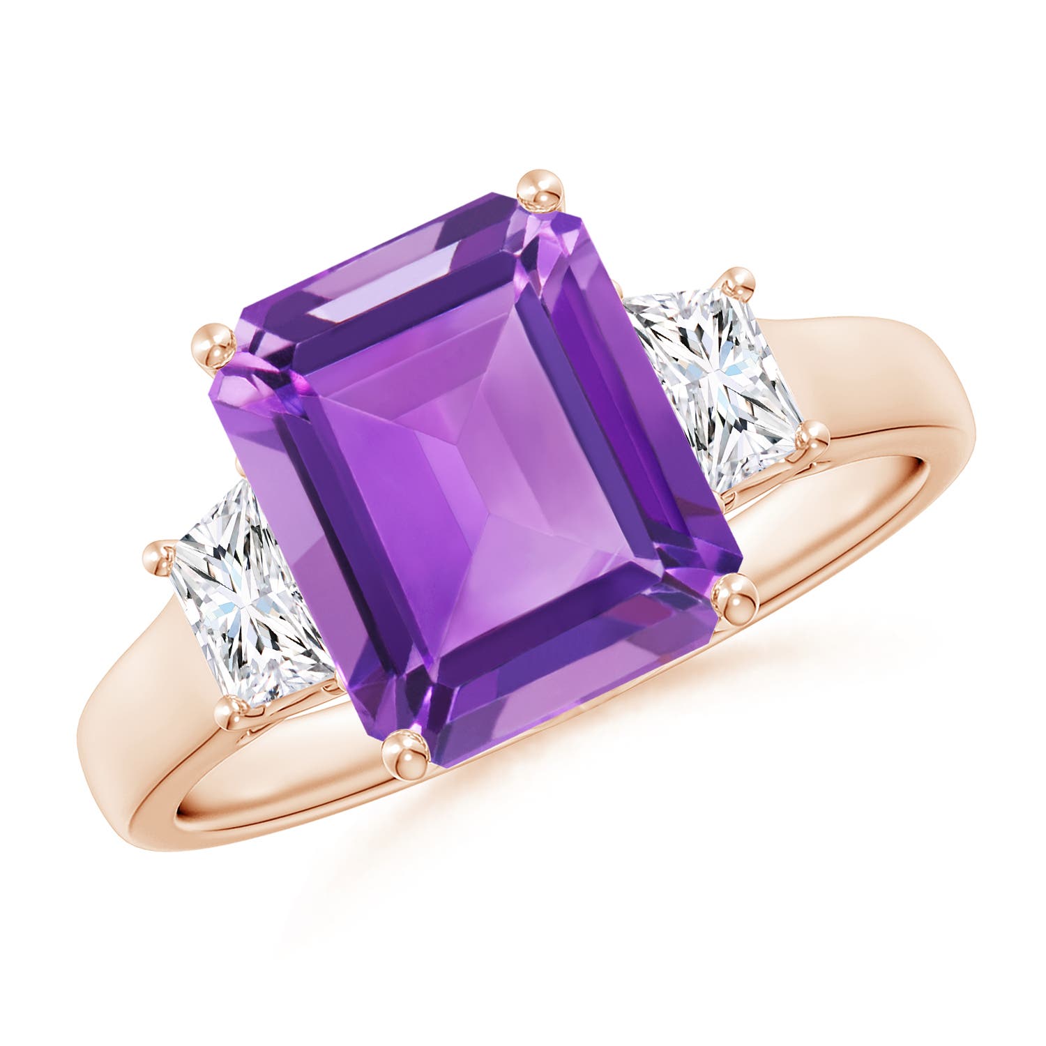 AA- Amethyst / 3.22 CT / 14 KT Rose Gold