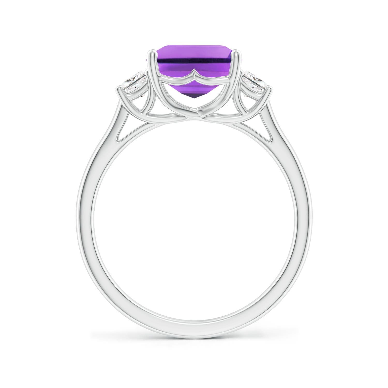 AA - Amethyst / 3.22 CT / 14 KT White Gold