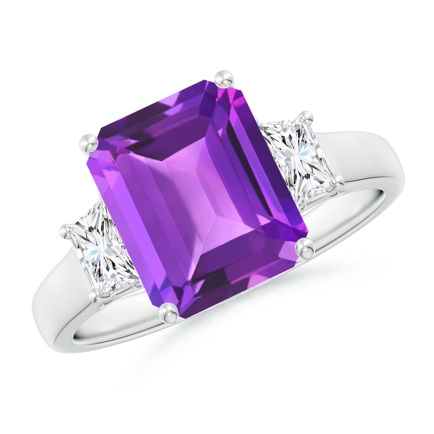 AAA - Amethyst / 3.22 CT / 14 KT White Gold