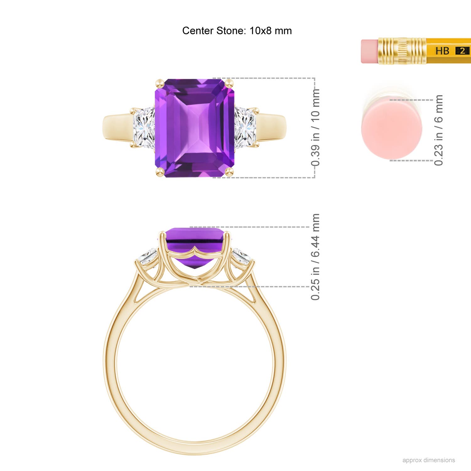 AAA - Amethyst / 3.22 CT / 14 KT Yellow Gold