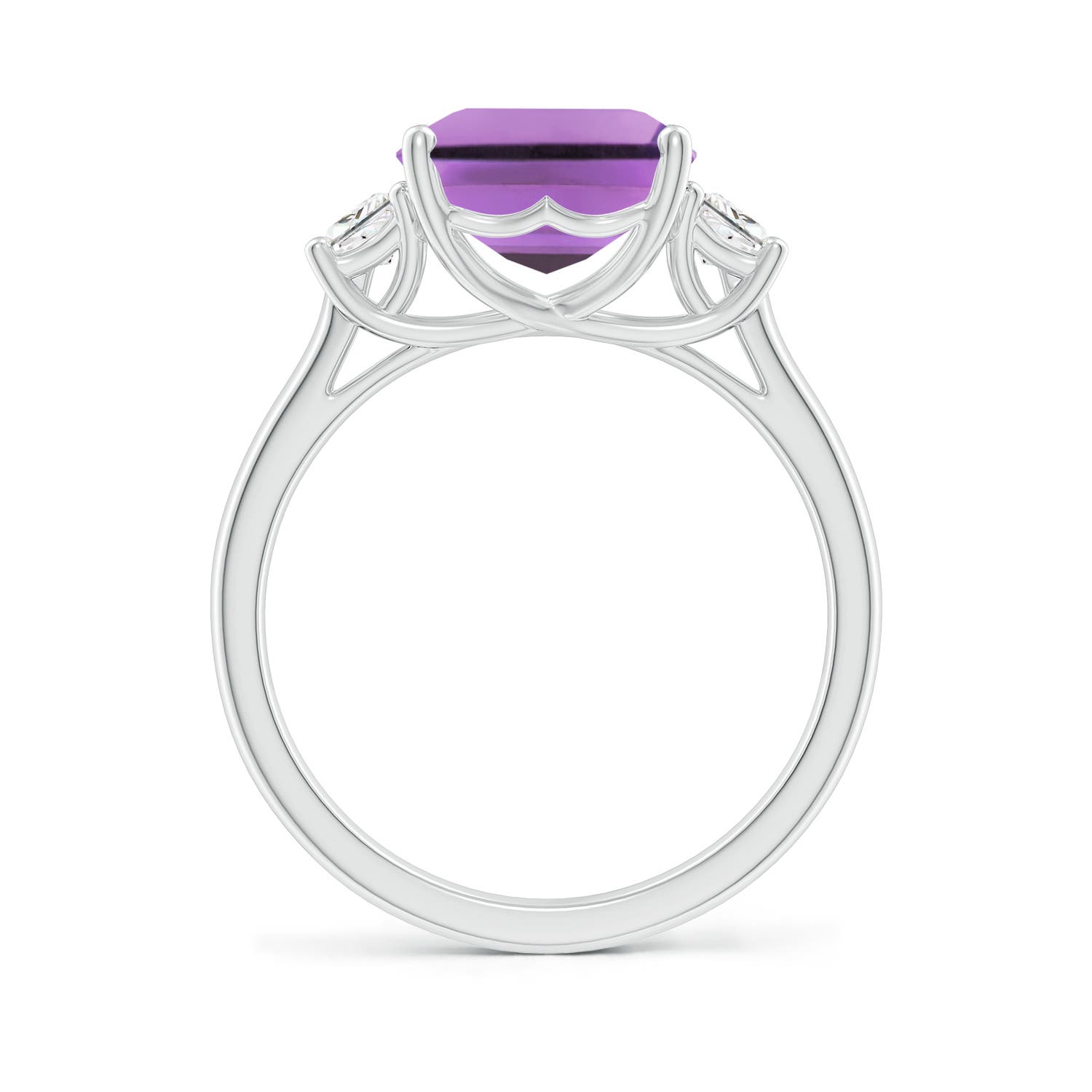 A- Amethyst / 4.32 CT / 14 KT White Gold