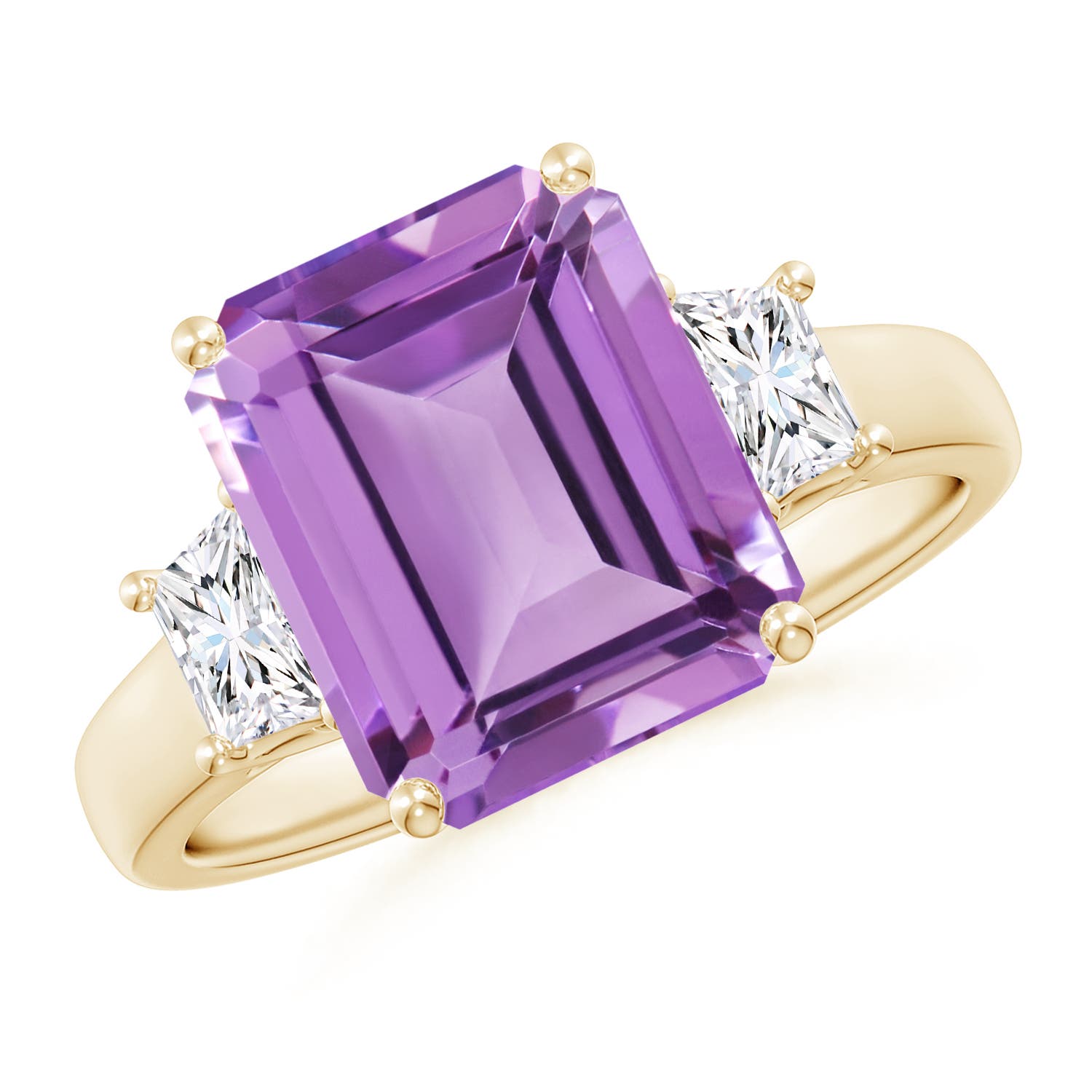 A- Amethyst / 4.32 CT / 14 KT Yellow Gold