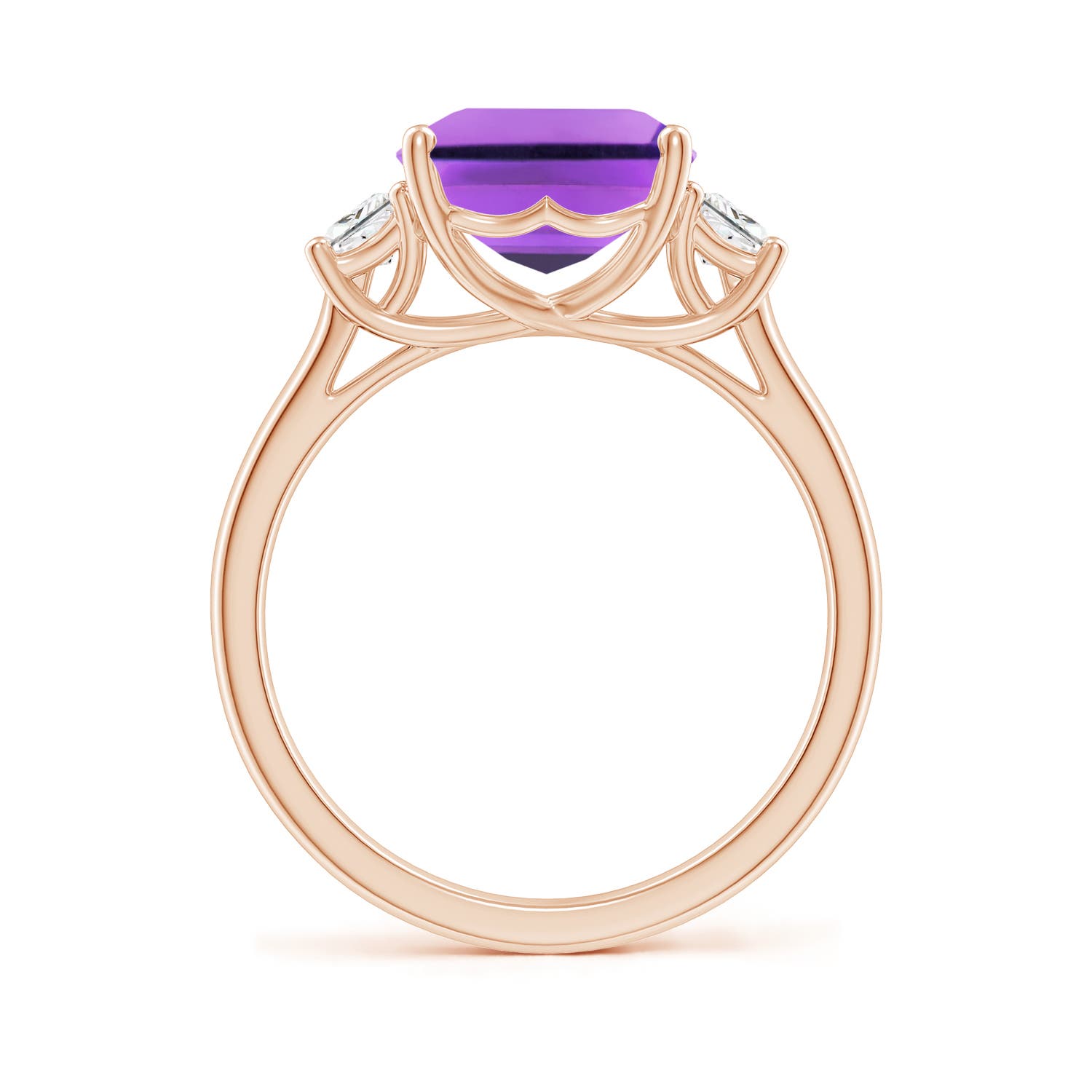 AA- Amethyst / 4.32 CT / 14 KT Rose Gold