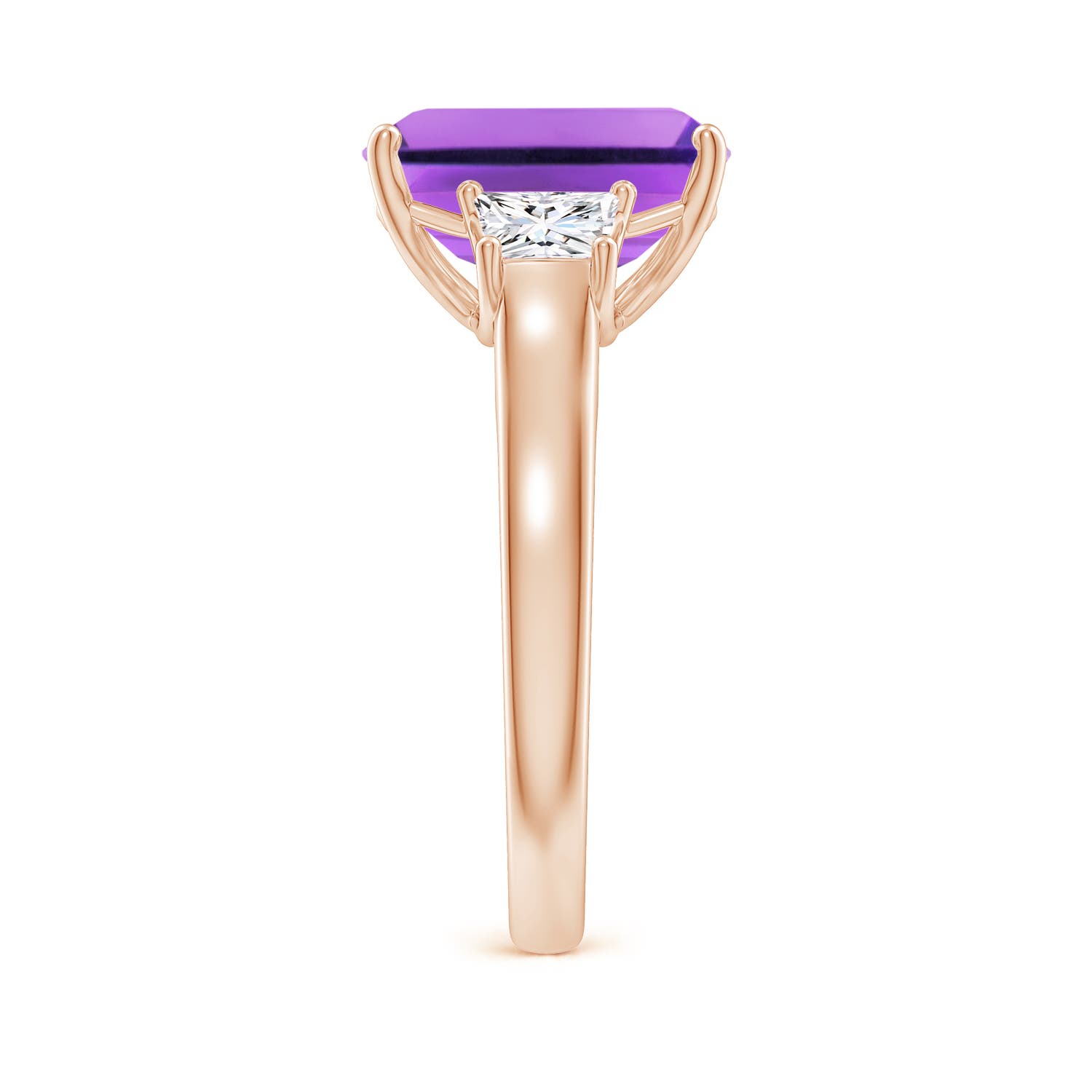 AA- Amethyst / 4.32 CT / 14 KT Rose Gold