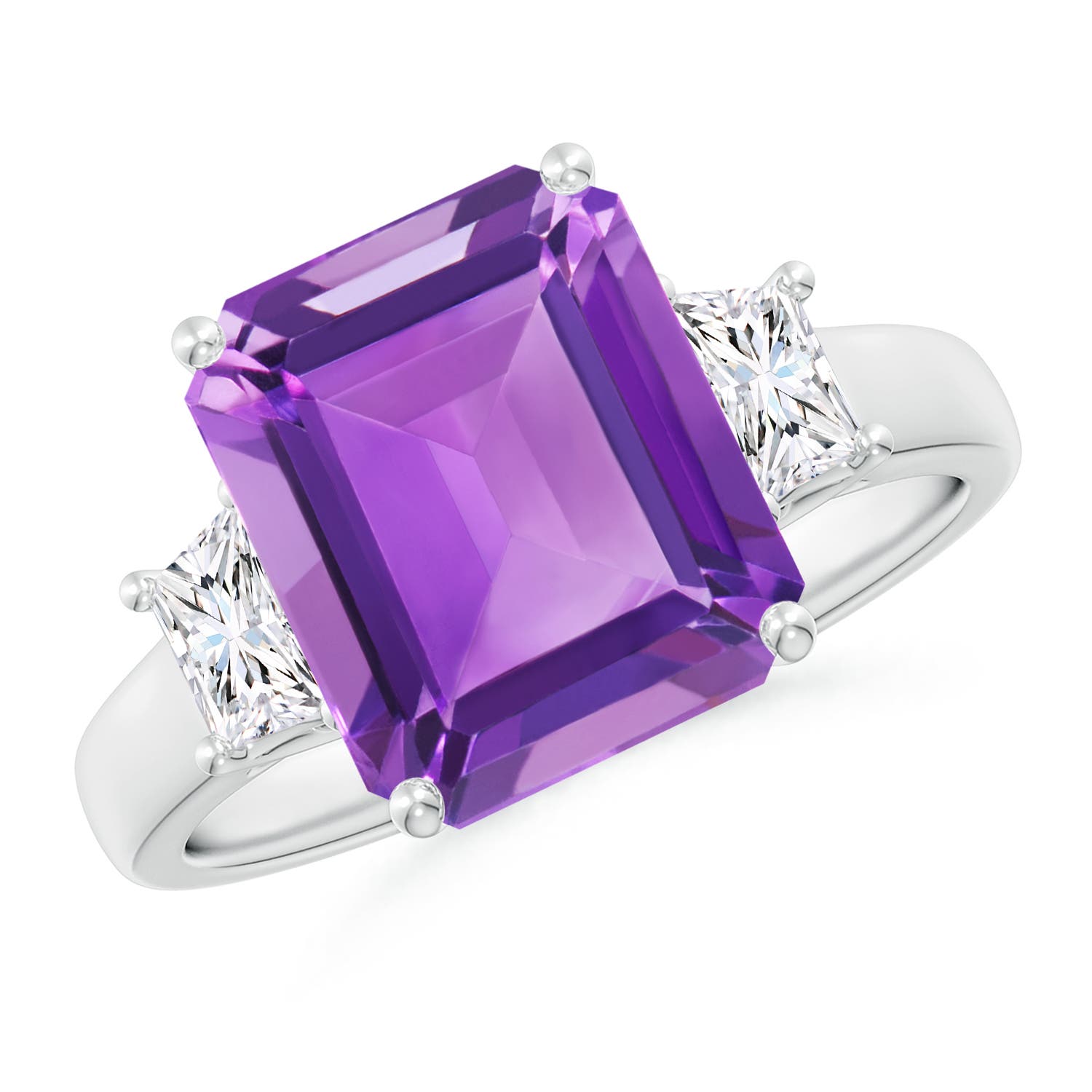 AA - Amethyst / 4.32 CT / 14 KT White Gold