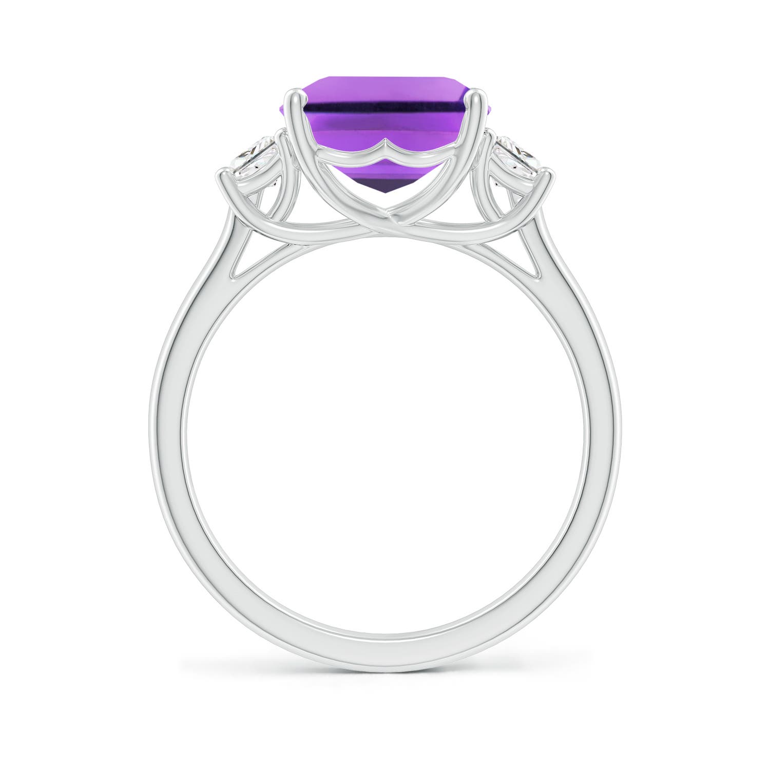 AA- Amethyst / 4.32 CT / 14 KT White Gold